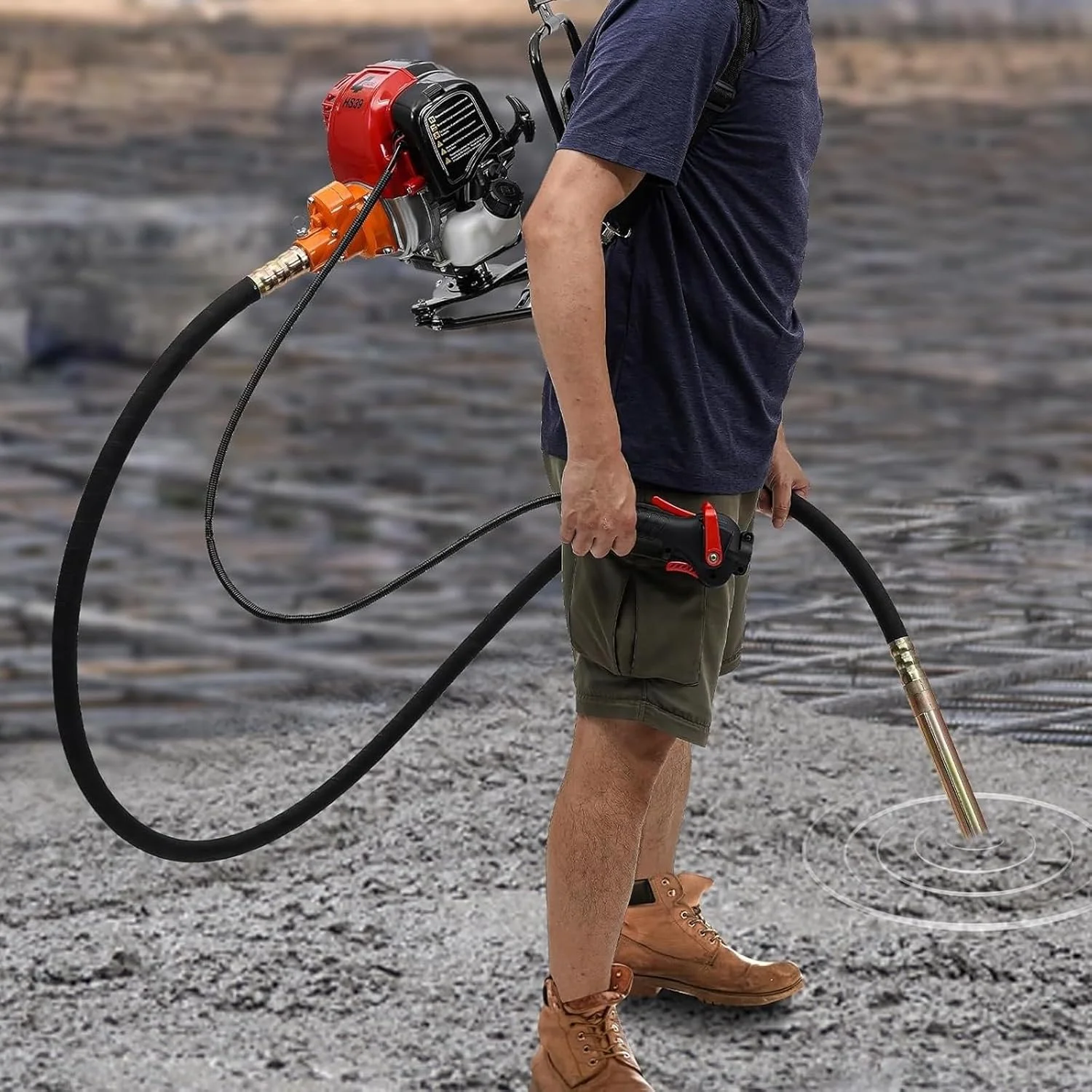 ویبراتور بتن بنزینی، ویبراتور بتن 4 زمانه، ابزار ویبره بتن موتور دار، برای ویبره کردن بتن سیمانی، میله شفت 8 فوت/ 10 فوت/ 11 فوت/ 13 فوت (3 متر/10 فوت) ویبراتور بتن بنزینی، ویبراتور بتن 4 زمانه، ابزار ویبره بتن موتور دار، برای ویبره کردن بتن سیمانی، میله شفت 8 فوت/ 10 فوت/ 11 فوت/ 13 فوت (3 متر/10 فوت)