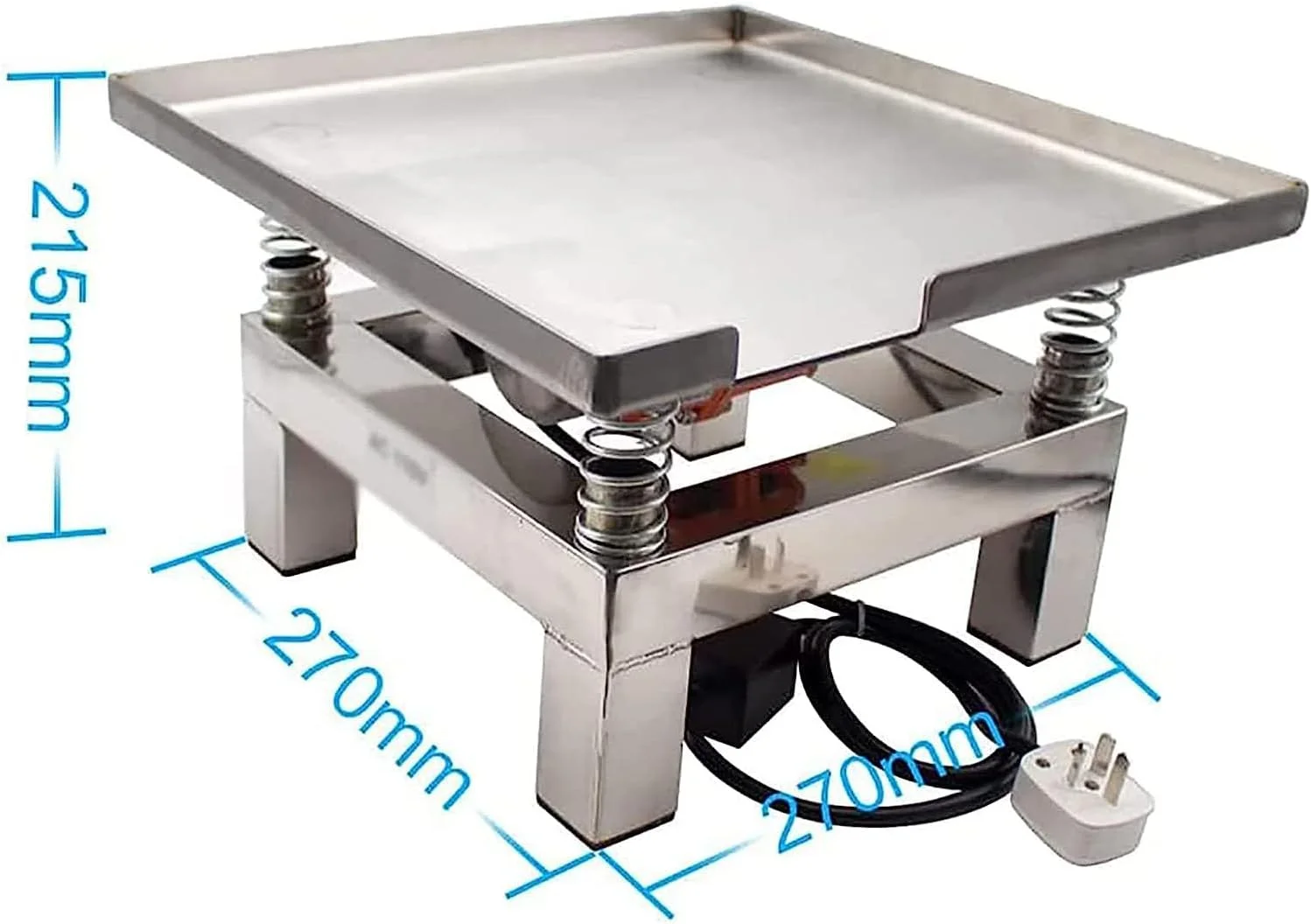 میز ویبره بتن 35 * 35 سانتی متری، دستگاه ویبراتور صفحه تخت بتنی استیل ضد زنگ 3000 دور در دقیقه، لرزاندن پودر مرطوب/حذف حباب ها/ته نشین کردن میز ویبره بتن 35 * 35 سانتی متری، دستگاه ویبراتور صفحه تخت بتنی استیل ضد زنگ 3000 دور در دقیقه، لرزاندن پودر مرطوب/حذف حباب ها/ته نشین کردن