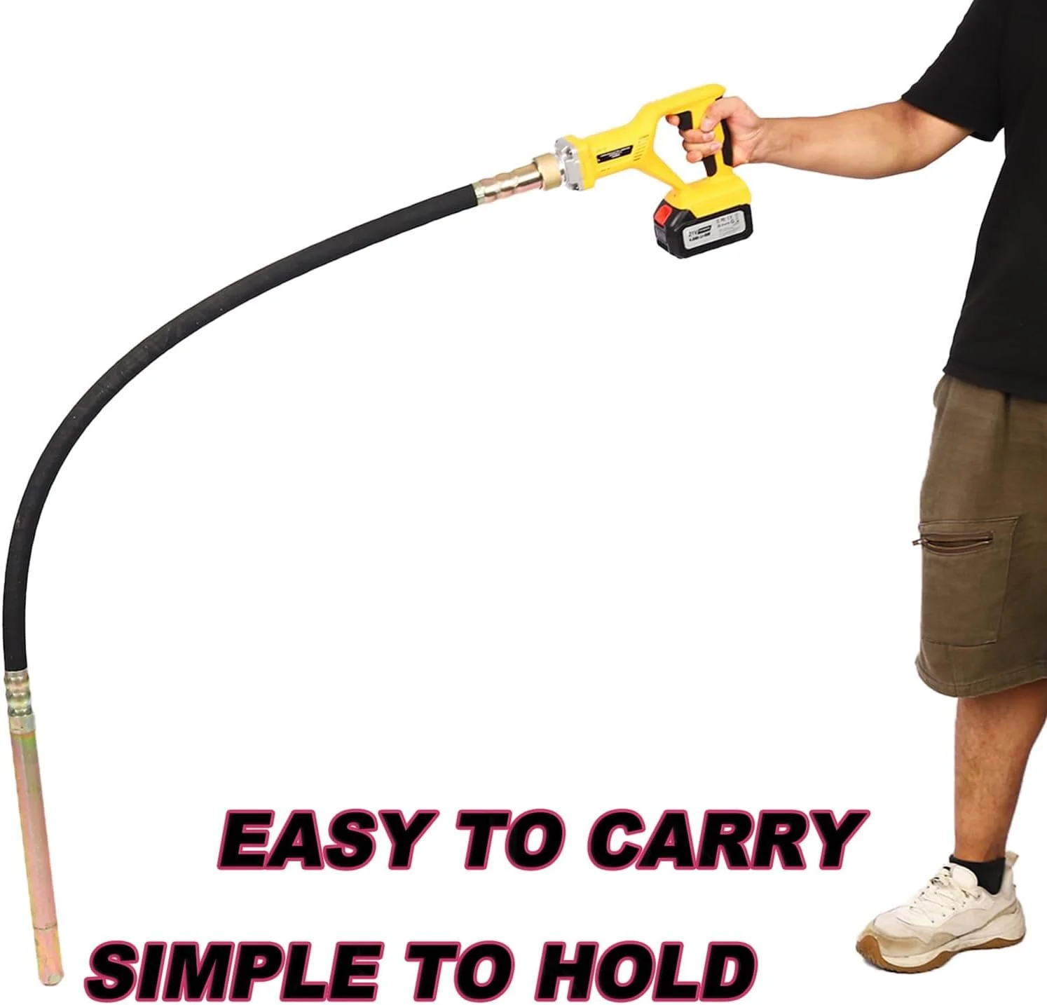 ابزار ویبره بتن، پوکر ویبراتور بتن، ویبراتور بتن بی سیم 21 ولت دستی با شارژر و باتری، ابزار ویبره سیمان برای مخلوط کردن و متراکم کردن بتن ساختمان ابزار ویبره بتن، پوکر ویبراتور بتن، ویبراتور بتن بی سیم 21 ولت دستی با شارژر و باتری، ابزار ویبره سیمان برای مخلوط کردن و متراکم کردن بتن ساختمان