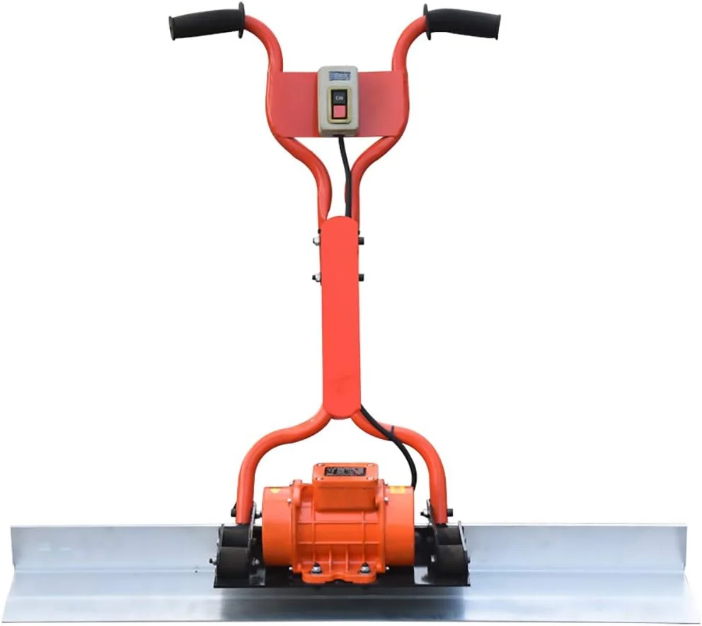 ویبراتور برقی بتن GZDtdsd ماله برقی تراز کننده ویبره ای سیمان دستگاه پرداخت صاف کننده سطح بتن 150 وات با تخته ماله آلیاژ آلومینیوم 14 سانتی متر در 2 متر (سایز: 380 ولت)