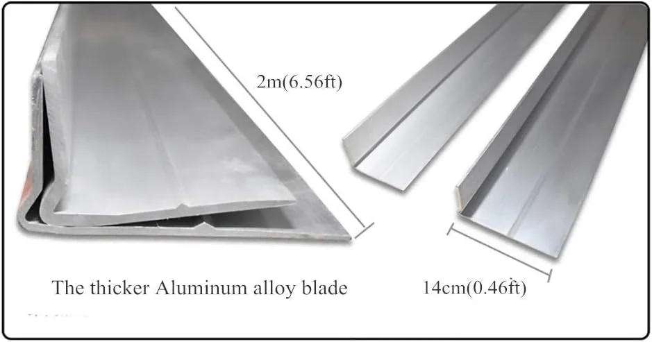 ماله برقی ویبراتور بتن GZDZHP، ماله لرزشی سیمانی، دستگاه پرداخت صاف سطح بتن 150 وات به همراه تخته ماله آلیاژ آلومینیوم 14 سانتی متر در 2 متر (سایز: 220 ولت)