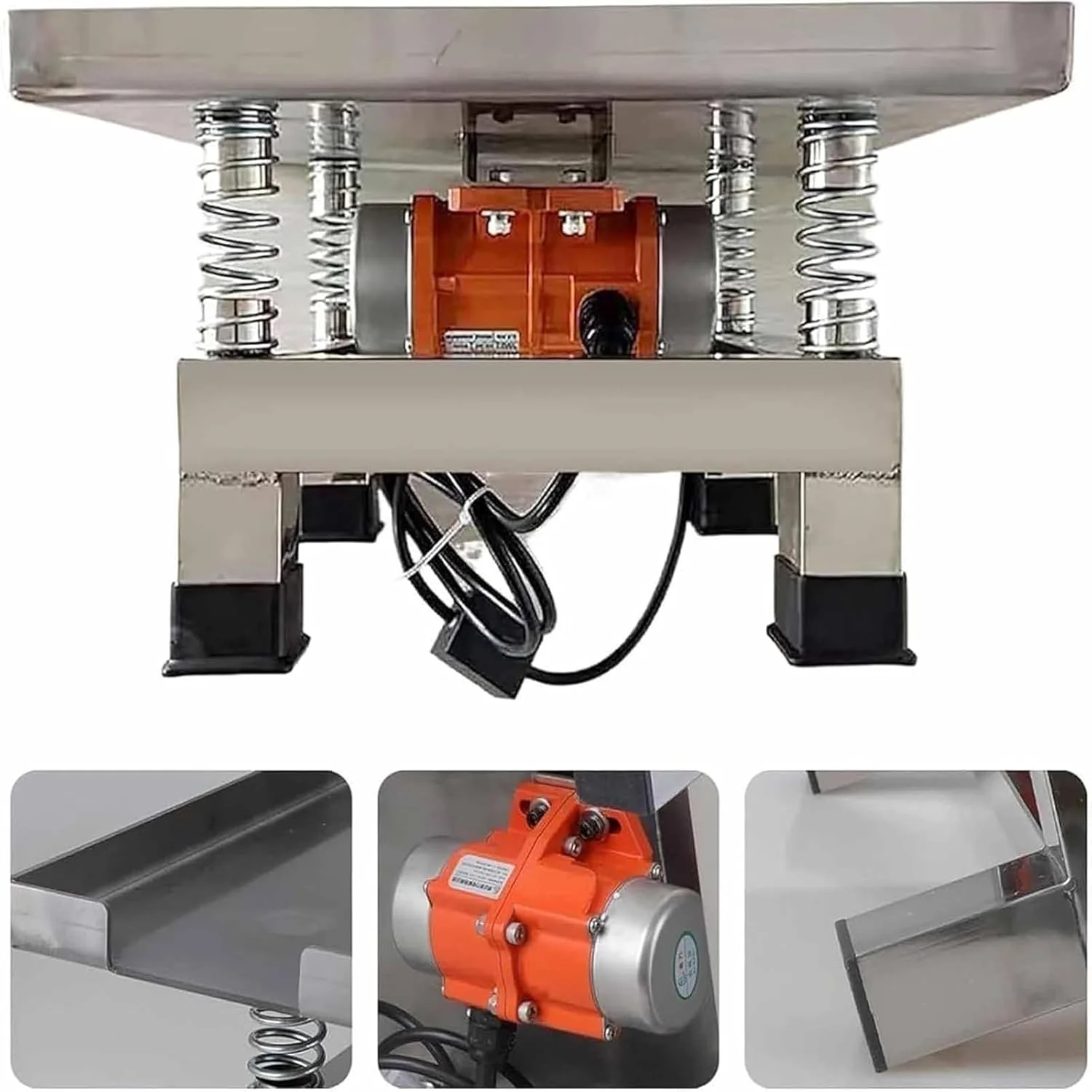 میز ویبره بتن PODEC، میز تست ارتعاش الکتریکی 35 * 35 سانتی متر، سکوی ارتعاش بلوک تست فولاد ضد زنگ، 3000-3600 بار در دقیقه برای حذف حباب ها، تکان دادن رسوب