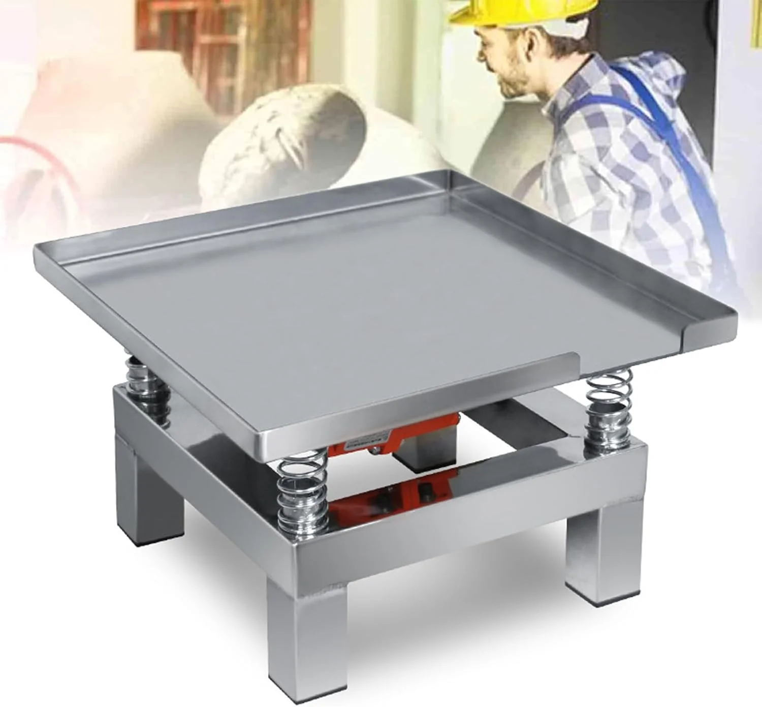 میز ویبره بتن کوچک PODEC، میز تست ارتعاش 35 * 35 سانتی متر، سکوی ارتعاش بلوک تست، تعداد ارتعاشات: 3000-3600 بار در دقیقه، برای حذف حباب ها، تکان دادن رسوب