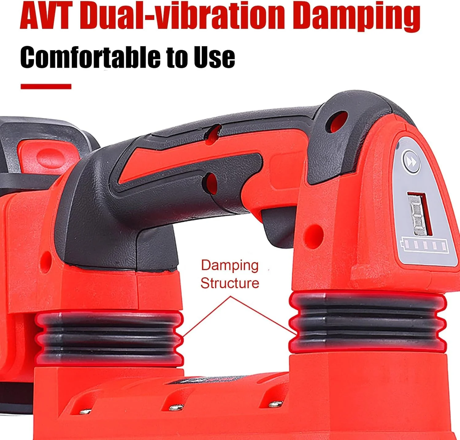 ویبراتور بتن شارژی، دستگاه ویبره سیمان قابل حمل 200 وات با 6 سرعت قابل تنظیم، ابزار ماله کشی ویبره ملات، ماله سیمانی تک فاز بی سیم برای جاده، خانه (قرمز)