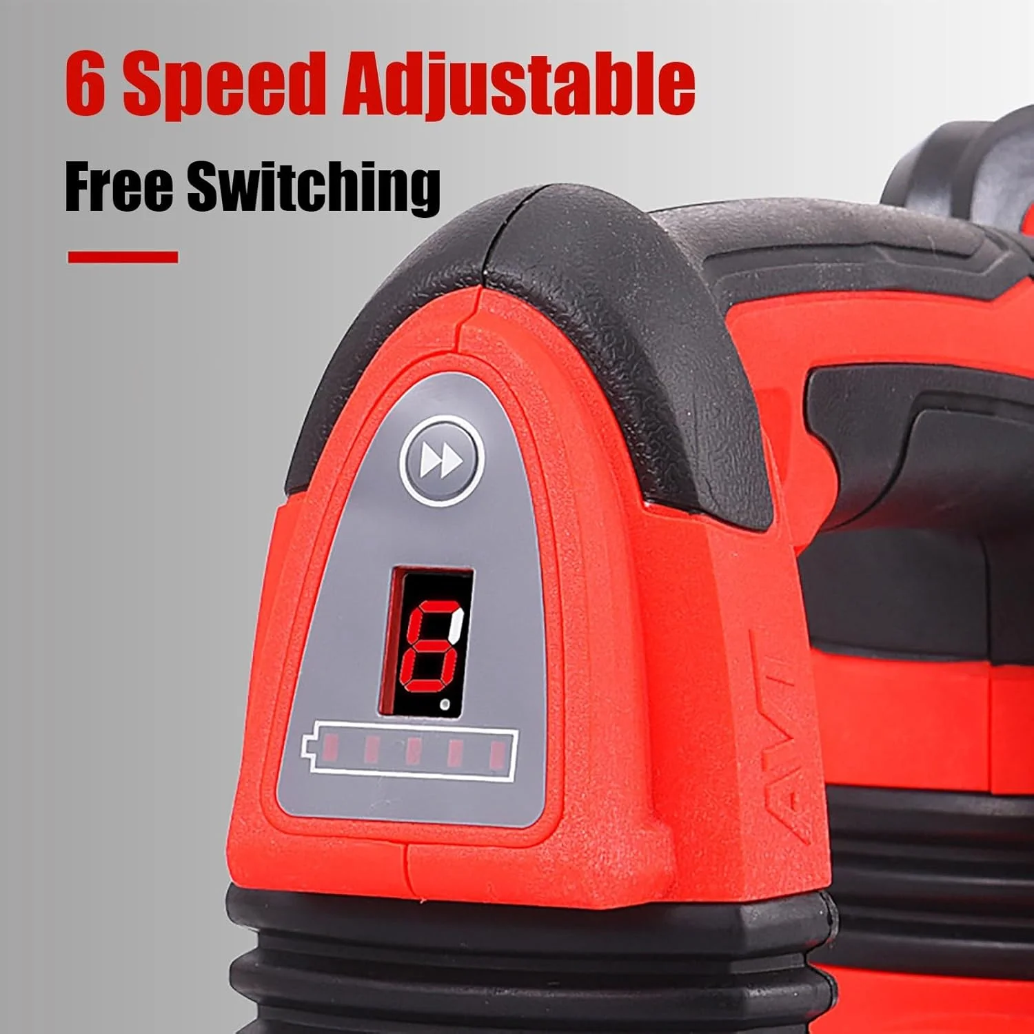 ویبراتور بتن شارژی، دستگاه ویبره سیمان قابل حمل 200 وات با 6 سرعت قابل تنظیم، ابزار ماله کشی ویبره ملات، ماله سیمانی تک فاز بی سیم برای جاده، خانه (قرمز)