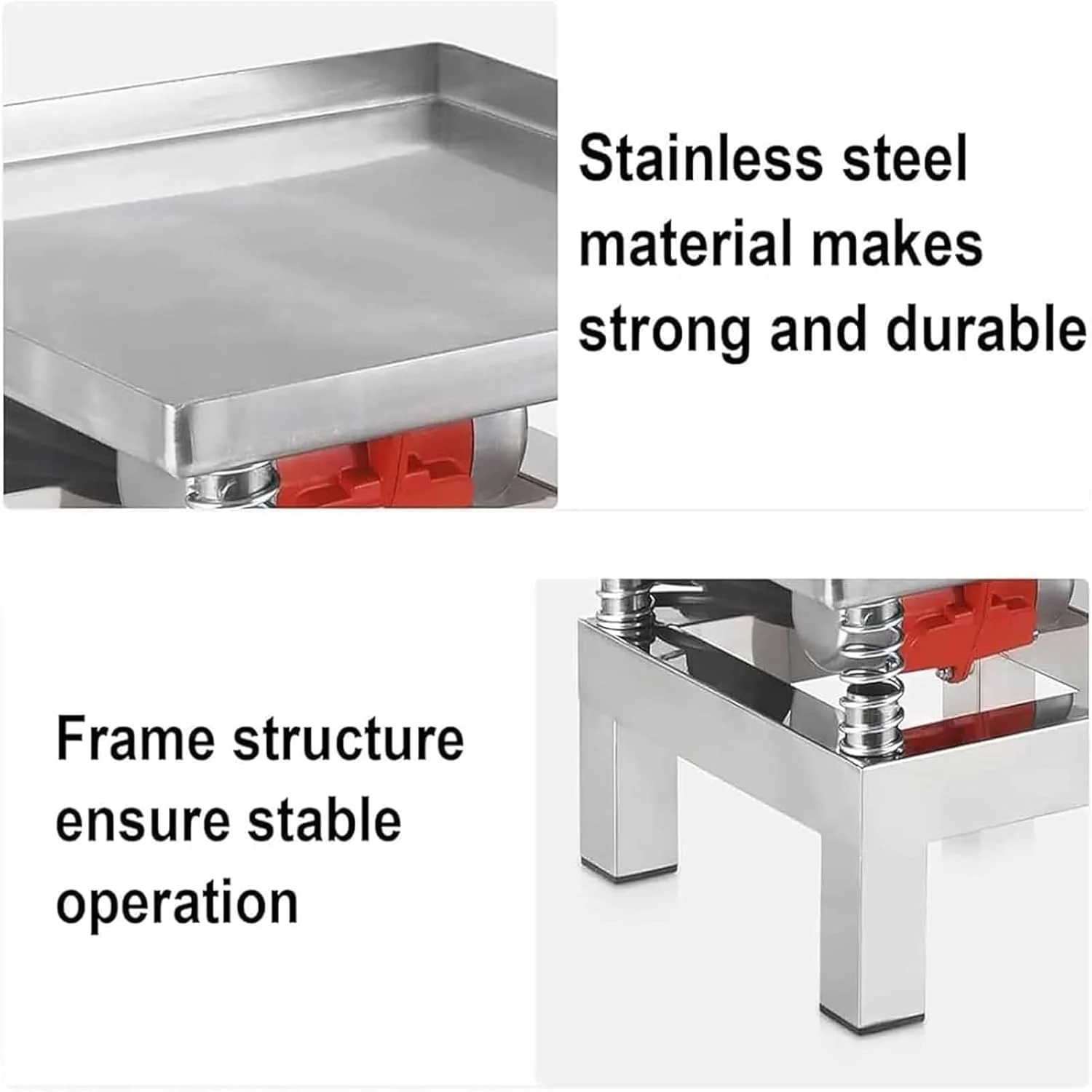میز ویبره بتن PODEC، میز تست ارتعاش الکتریکی 35 * 35 سانتی متر، سکوی ارتعاش بلوک تست فولاد ضد زنگ، 3000-3600 بار در دقیقه برای حذف حباب ها، تکان دادن رسوب