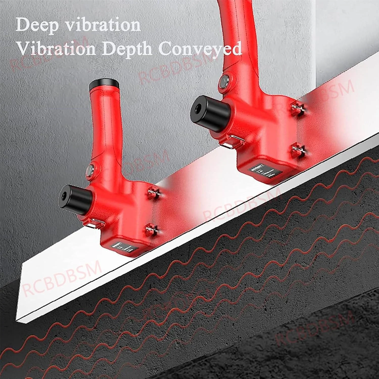 ماله پروانه ای بتن لیتیومی RESKIU، ویبراتور بتن 21 ولت بی سیم، ابزار ویبره کاشی، شمشه ماله با تراز 1 متری، موتور شمشه ویبره برقی بتن مرطوب