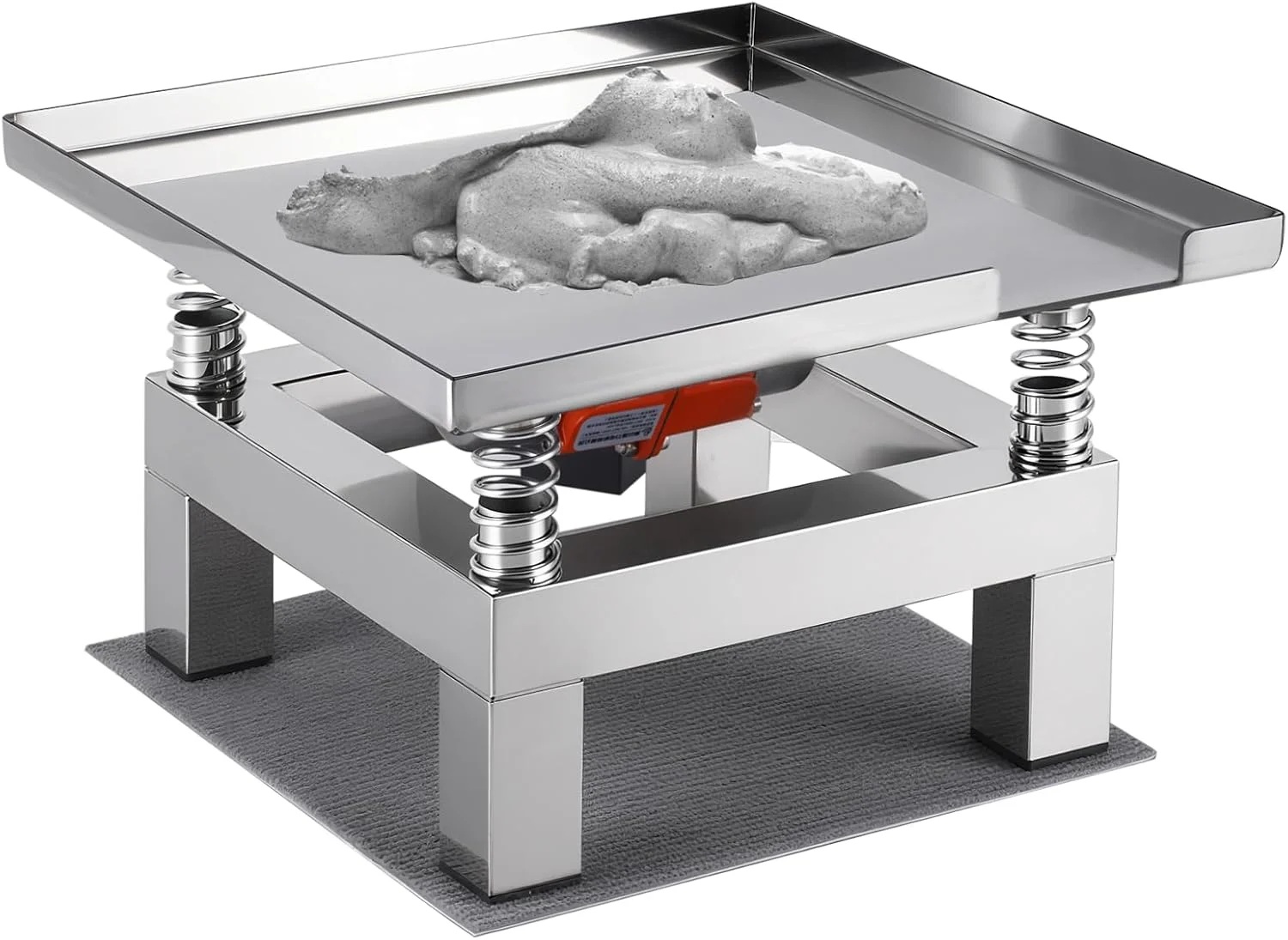 میز ویبره بتن YUCHENGTECH با ابعاد 35cm x 35cm، میز ویبره کوچک استیل ضد زنگ، 3000-3600 بار در دقیقه، میز تست لرزش با ظرفیت بار 10 کیلوگرم برای تراکم بتن و حذف حباب هوا