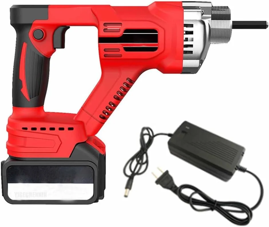 ویبراتور بتن شارژی YIGECHENXIN، با سر ویبراتور 1 متری، ابزار لرزش بتن دستی حرفه ای 12500 دور در دقیقه، مناسب برای ساخت و ساز خانه ویبراتور بتن شارژی YIGECHENXIN، با سر ویبراتور 1 متری، ابزار لرزش بتن دستی حرفه ای 12500 دور در دقیقه، مناسب برای ساخت و ساز خانه