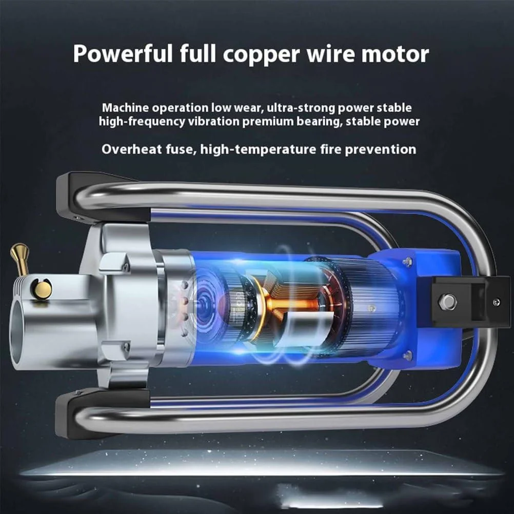 میکسر ویبره سیمان YIGECHENXIN، ابزار ویبره بتن مدادی پرقدرت 4000 دور در دقیقه با پوسته سر آلیاژ آلومینیوم قوی و بادوام مناسب برای تعمیر جاده ها و ساخت دیوارهای بلند