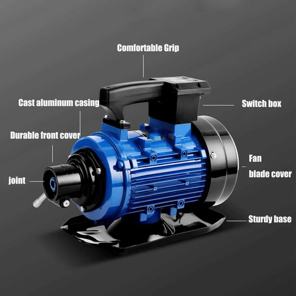 ویبراتور بتن برقی YIGECHENXIN با شفت انعطاف پذیر، ابزار همزن بتن تجاری قابل حمل، موتور مسی قدرتمند مناسب برای خانه ها، پل ها