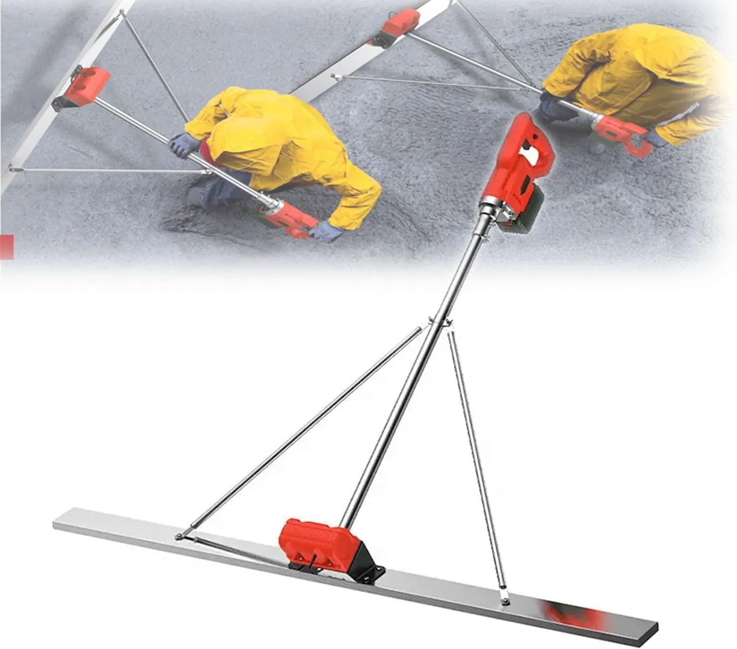 ماله برقی ویبره بتن، ابزار بتن خراش بی سیم 6000 دور در دقیقه، تراز کننده کف با تخته 1.5 متری، تراز کننده بتن ارتعاشی با فرکانس بالا با میله اکستنشن، برای جاده، سایت ساخت و ساز ماله برقی ویبره بتن، ابزار بتن خراش بی سیم 6000 دور در دقیقه، تراز کننده کف با تخته 1.5 متری، تراز کننده بتن ارتعاشی با فرکانس بالا با میله اکستنشن، برای جاده، سایت ساخت و ساز