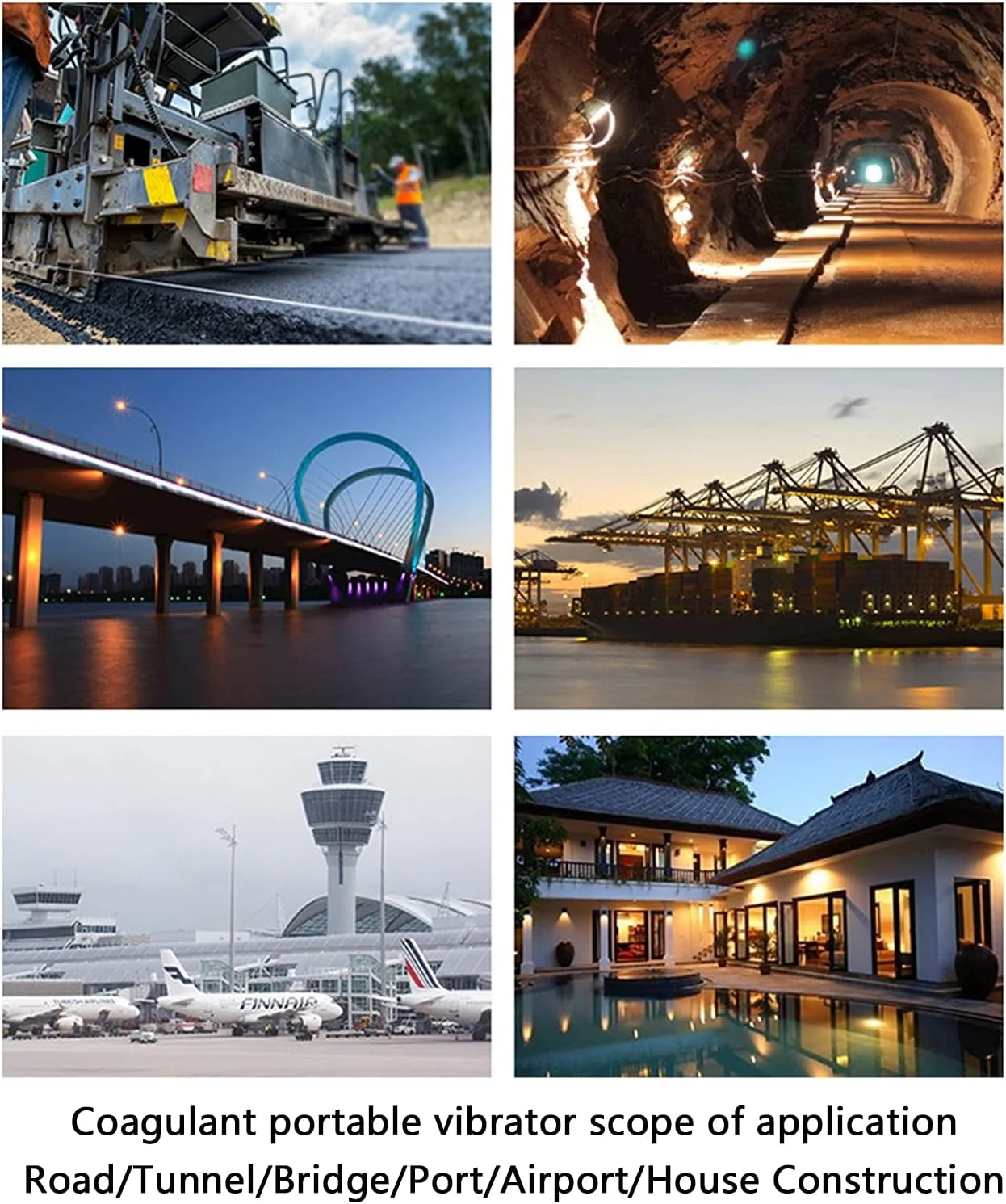 ویبراتور بتن بی سیم 850 وات WWART، ویبراتور برقی دستی با شفت 1.5 متری به همراه باتری، میله ویبره و شارژر