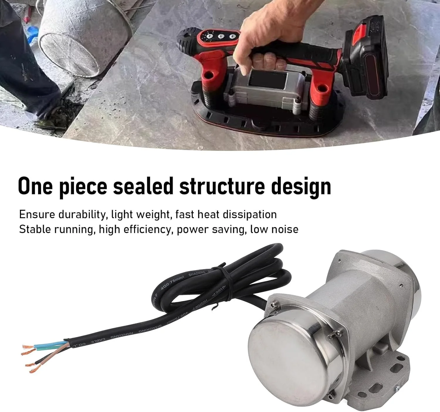 موتور ویبراتور بتن، موتور ویبراتور بتن سه فاز ضد آب پوسته آلیاژ آلومینیوم کاربرد گسترده تجهیزات مناسب با میز ویبره، فیدر ارتعاشی