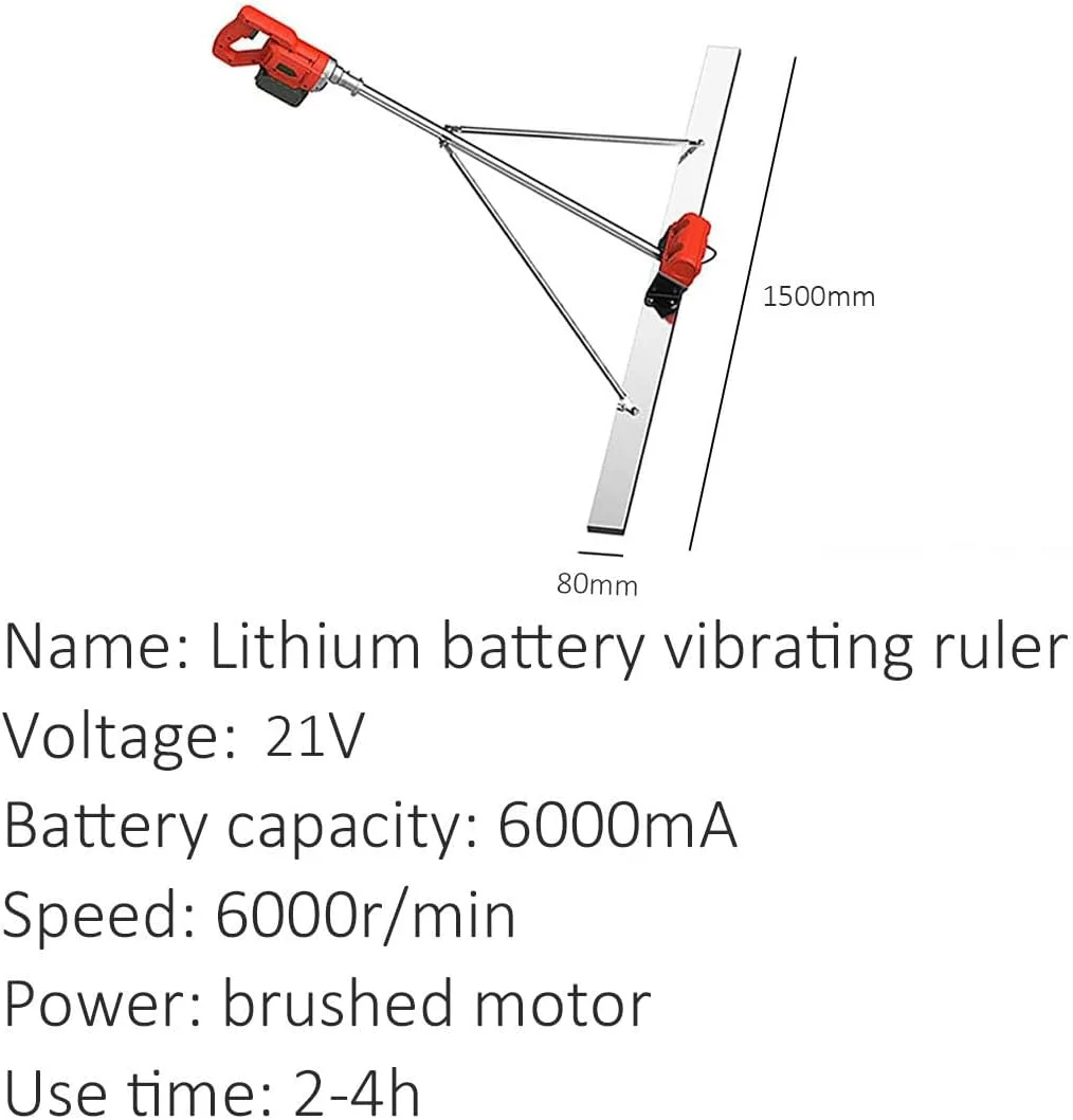 کیت ویبراتور سطح بتن، ابزار پرداخت بتن با باتری، ابزار تراز کننده ویبره سیمان، شمشه سطح بتن موتور براشلس، 3000-6000 دور در دقیقه کیت ویبراتور سطح بتن، ابزار پرداخت بتن با باتری، ابزار تراز کننده ویبره سیمان، شمشه سطح بتن موتور براشلس، 3000-6000 دور در دقیقه