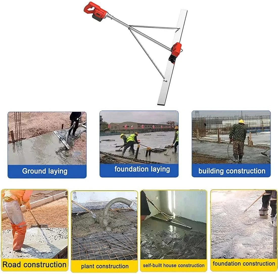 کیت ویبراتوری شمشه بتن برقی WJYLM، ابزار پرداخت بتن، شمشه تراز کننده سطح بتن، باطری خور، شمشه پرداخت کننده و صاف کننده سطح بتن برقی بی سیم