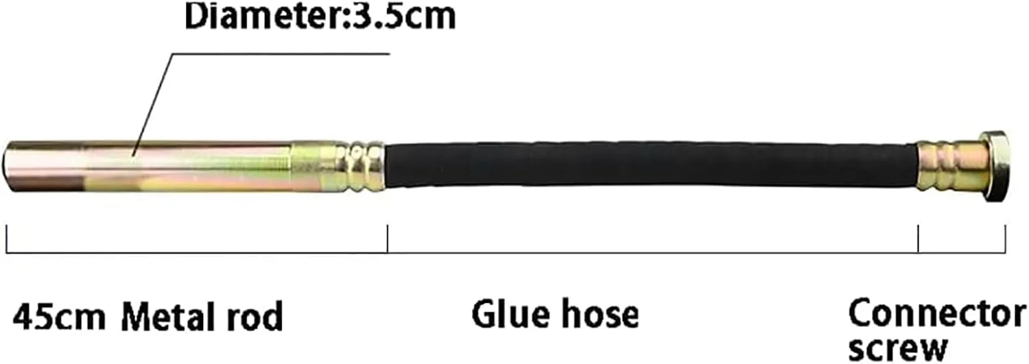 ویبراتور بتن WIKINK، پوکر ویبره سیمانی برقی دستی، ویبره بتن برقی 1200 وات، ویبراتور صنعتی قوی 4400 دور در دقیقه با شلنگ 1 متری، قطر میله 35 میلی متر