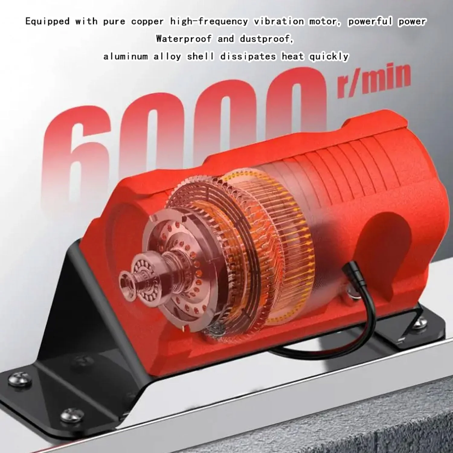 ماله برقی ویبره بتن، ابزار بتن خراش بی سیم 6000 دور در دقیقه، تراز کننده کف با تخته 1.5 متری، تراز کننده بتن ارتعاشی با فرکانس بالا با میله اکستنشن، برای جاده، سایت ساخت و ساز