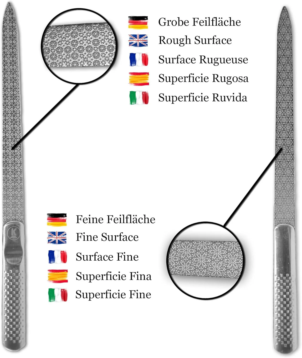 سوهان ناخن استیل K-Pro - سوهان حرفه ای مانیکور ناخن های دست و پا - بسته 1 عددی سوهان ناخن استیل K-Pro - سوهان حرفه ای مانیکور ناخن های دست و پا - بسته 1 عددی