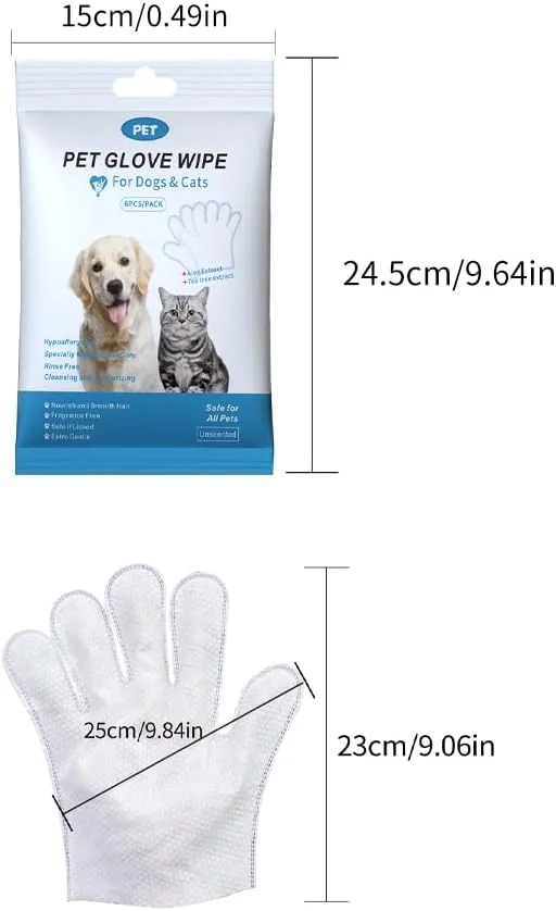 دستمال مرطوب حمام حیوانات خانگی مامو بیر برای سگ و گربه، دستکش های نظافت تمیز کننده و خوشبو کننده، دستمال مرطوب دستکشی مغذی برای مراقبت روزانه و مسافرت، بدون نیاز به آبکشی، 1 بسته، 6 عدد دستمال مرطوب حمام حیوانات خانگی مامو بیر برای سگ و گربه، دستکش های نظافت تمیز کننده و خوشبو کننده، دستمال مرطوب دستکشی مغذی برای مراقبت روزانه و مسافرت، بدون نیاز به آبکشی، 1 بسته، 6 عدد