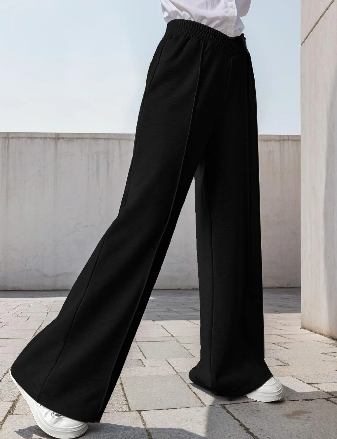 شلوار زنانه گشاد، شلوار راحتی مد روز کمر بلند، شلوار استرچ ضربدری شلوار زنانه گشاد، شلوار راحتی مد روز کمر بلند، شلوار استرچ ضربدری