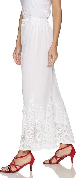 FCH، شلوار پالازو زنانه جورجت طرح چیکن، مناسب تابستان، شلوار راحتی، لباس ساحلی FCH، شلوار پالازو زنانه جورجت طرح چیکن، مناسب تابستان، شلوار راحتی، لباس ساحلی