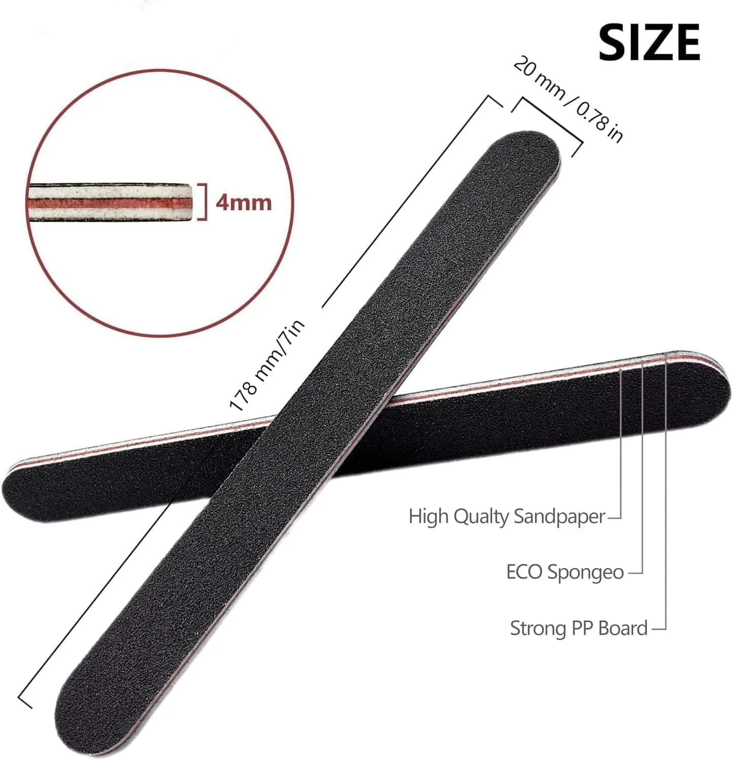 سوهان ناخن یلاژوی - 10 عدد سوهان سمباده ای با درجه زبری 100/180 برای ناخن های طبیعی، سوهان ناخن حرفه ای و مقاوم سوهان ناخن یلاژوی - 10 عدد سوهان سمباده ای با درجه زبری 100/180 برای ناخن های طبیعی، سوهان ناخن حرفه ای و مقاوم