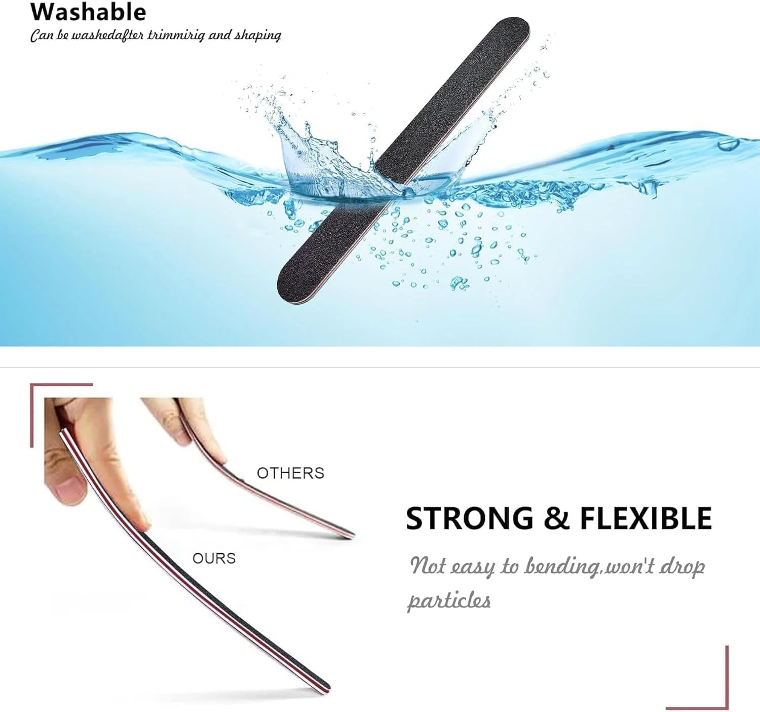 سوهان ناخن یلاژوی - 10 عدد سوهان سمباده ای با درجه زبری 100/180 برای ناخن های طبیعی، سوهان ناخن حرفه ای و مقاوم سوهان ناخن یلاژوی - 10 عدد سوهان سمباده ای با درجه زبری 100/180 برای ناخن های طبیعی، سوهان ناخن حرفه ای و مقاوم