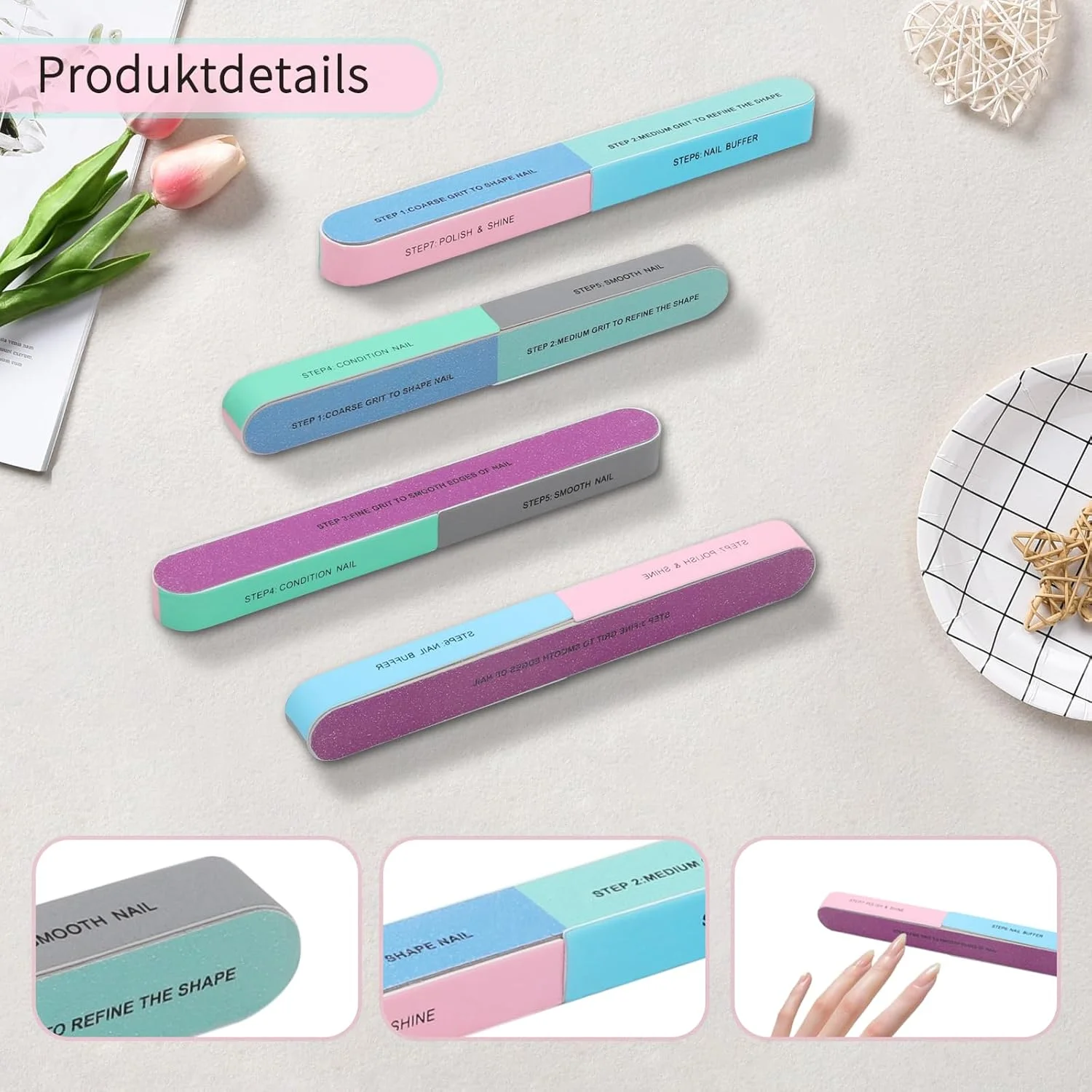 ست سوهان ناخن 7 در 1 برای ناخن ها، سوهان برای ناخن های ژلی، سوهان ناخن، قابل شستشو، قابل استفاده مجدد، ژل بیلدر برای ناخن های ژلی، ابزار چند منظوره برای طراحی ناخن، مانیکور، حیوانات خانگی و DIY، کیف قابل حمل ست سوهان ناخن 7 در 1 برای ناخن ها، سوهان برای ناخن های ژلی، سوهان ناخن، قابل شستشو، قابل استفاده مجدد، ژل بیلدر برای ناخن های ژلی، ابزار چند منظوره برای طراحی ناخن، مانیکور، حیوانات خانگی و DIY، کیف قابل حمل