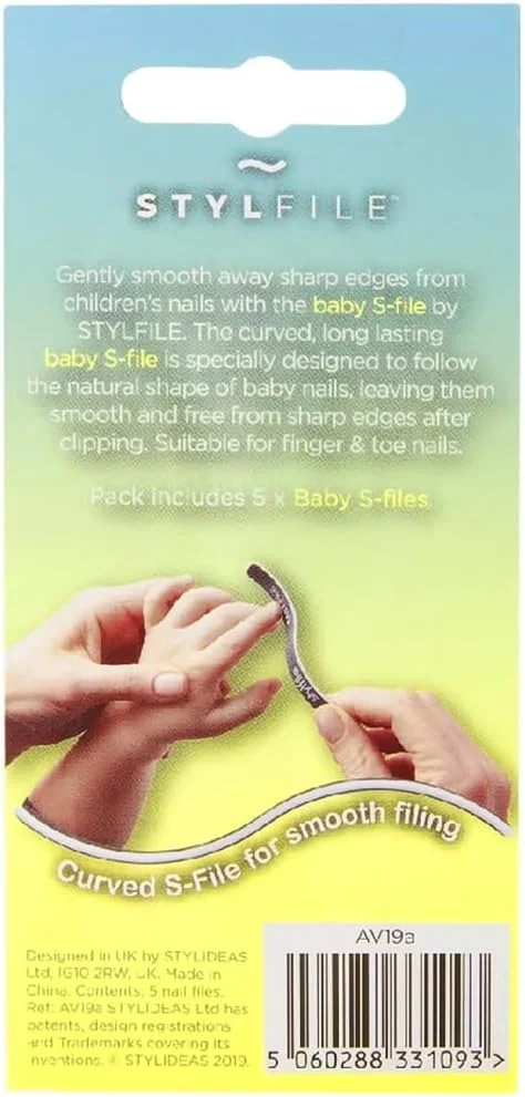 سوهان ناخن کودک و نوزاد STYLFILE مناسب نوزادان، کودکان نوپا و کودکان (سنین 0-12 سال)، سوهان منحنی شکل S اصلی، ناخن ها را به سرعت و به آسانی سوهان می زند، بدون ناخن های تیز، بسته 5 عددی سوهان ناخن سوهان ناخن کودک و نوزاد STYLFILE مناسب نوزادان، کودکان نوپا و کودکان (سنین 0-12 سال)، سوهان منحنی شکل S اصلی، ناخن ها را به سرعت و به آسانی سوهان می زند، بدون ناخن های تیز، بسته 5 عددی سوهان ناخن