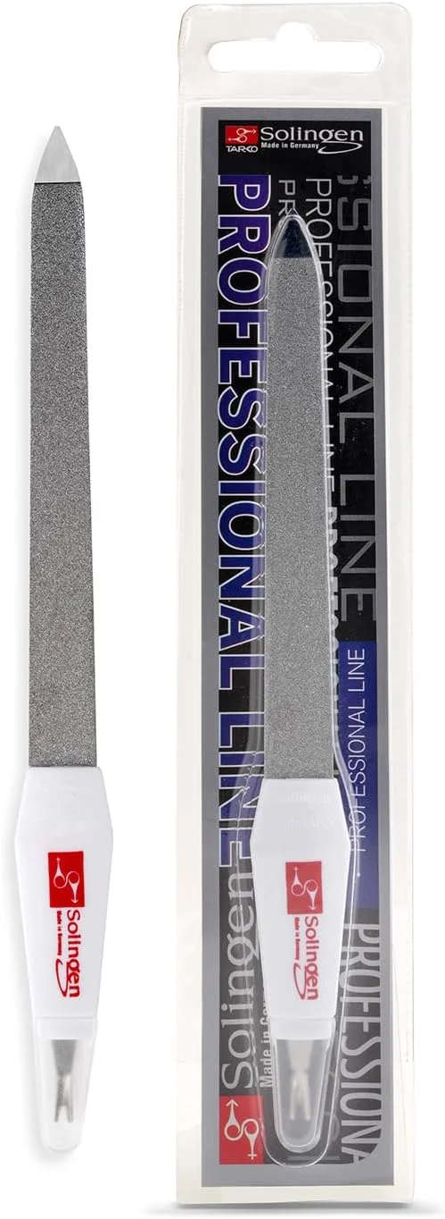 سوهان ناخن حرفه ای سولینگن - ابزار پیرایش/حذف کوتیکول | ابزار مانیکور و پدیکور | ابزار 2 در 1 برای مراقبت از ناخن های دست و پا | سوهان یاقوت کبود 2 طرفه و کاتر پوست مرده تیز سوهان ناخن حرفه ای سولینگن - ابزار پیرایش/حذف کوتیکول | ابزار مانیکور و پدیکور | ابزار 2 در 1 برای مراقبت از ناخن های دست و پا | سوهان یاقوت کبود 2 طرفه و کاتر پوست مرده تیز