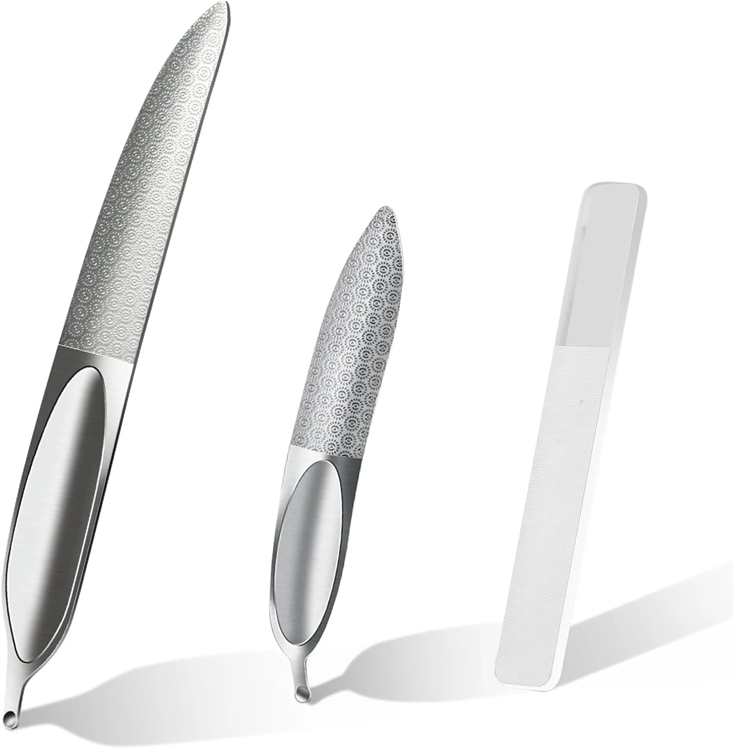 سوهان ناخن استیل ضد زنگ برای ناخن های ضخیم - ابزار مانیکور و پدیکور سنگین با دسته ضد لغزش، کیف قابل حمل - ناخن گیر قابل استفاده مجدد برای استفاده در منزل، سالن یا مسافرت سوهان ناخن استیل ضد زنگ برای ناخن های ضخیم - ابزار مانیکور و پدیکور سنگین با دسته ضد لغزش، کیف قابل حمل - ناخن گیر قابل استفاده مجدد برای استفاده در منزل، سالن یا مسافرت