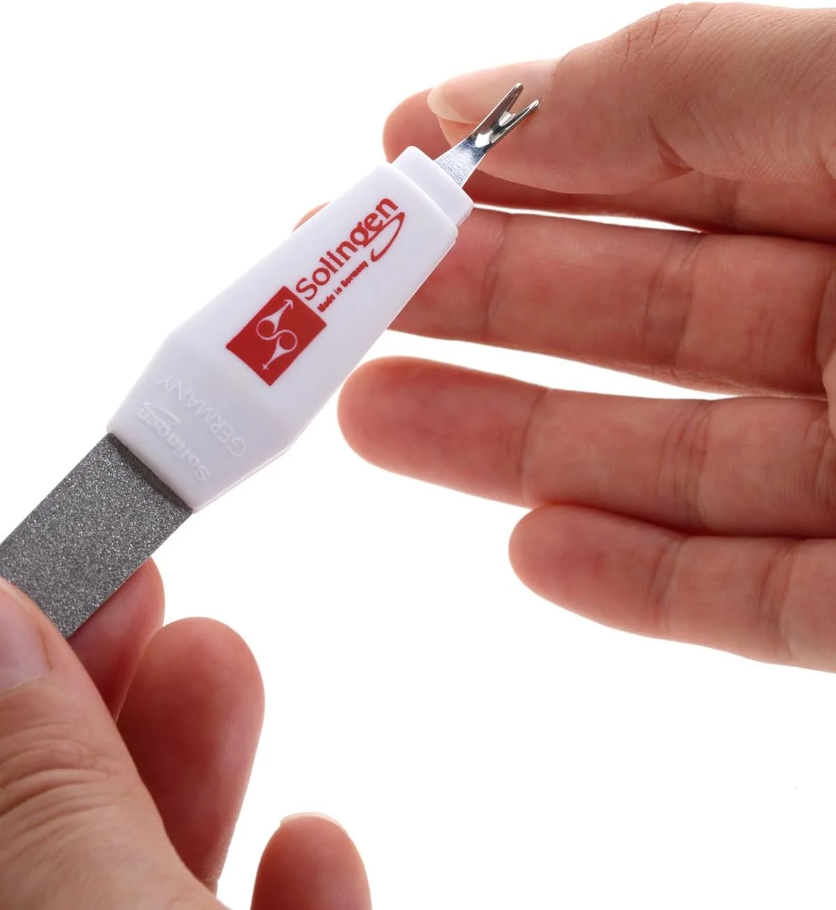 سوهان ناخن حرفه ای سولینگن - ابزار پیرایش/حذف کوتیکول | ابزار مانیکور و پدیکور | ابزار 2 در 1 برای مراقبت از ناخن های دست و پا | سوهان یاقوت کبود 2 طرفه و کاتر پوست مرده تیز سوهان ناخن حرفه ای سولینگن - ابزار پیرایش/حذف کوتیکول | ابزار مانیکور و پدیکور | ابزار 2 در 1 برای مراقبت از ناخن های دست و پا | سوهان یاقوت کبود 2 طرفه و کاتر پوست مرده تیز