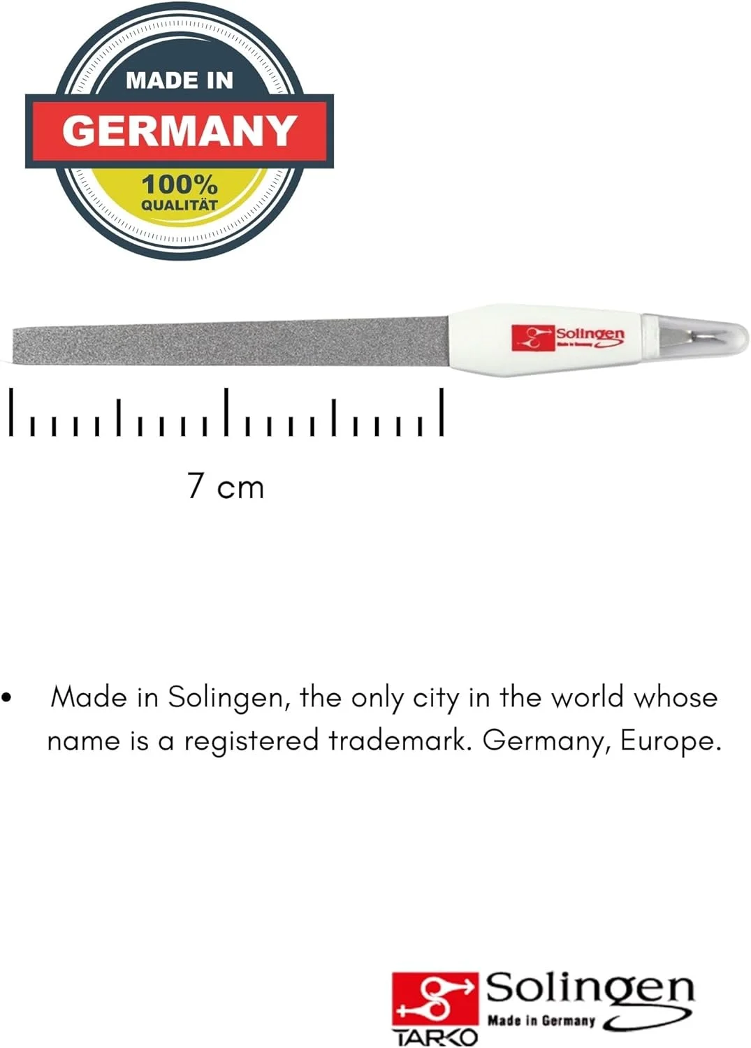 سوهان ناخن حرفه ای سولینگن - ابزار پیرایش/حذف کوتیکول | ابزار مانیکور و پدیکور | ابزار 2 در 1 برای مراقبت از ناخن های دست و پا | سوهان یاقوت کبود 2 طرفه و کاتر پوست مرده تیز سوهان ناخن حرفه ای سولینگن - ابزار پیرایش/حذف کوتیکول | ابزار مانیکور و پدیکور | ابزار 2 در 1 برای مراقبت از ناخن های دست و پا | سوهان یاقوت کبود 2 طرفه و کاتر پوست مرده تیز