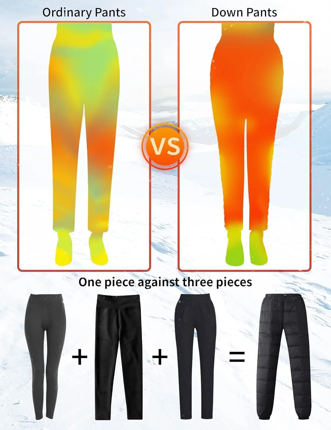 شلوار گرم زنانه Gihuo، ضد باد، مناسب اسکی و برف در فضای باز