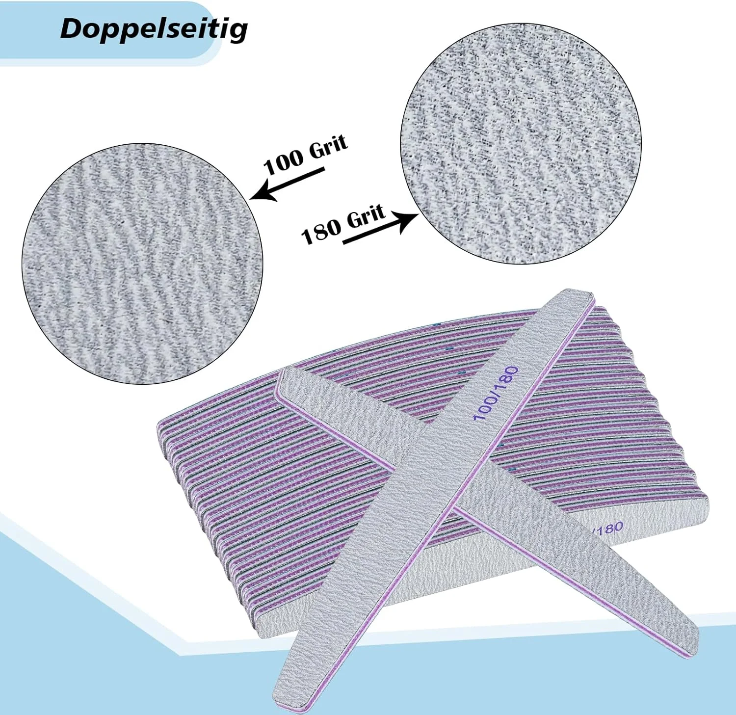 بسته 25 عددی سوهان ناخن قابل استفاده مجدد، سوهان ناخن دو طرفه با درجه زبری 100/180 برای ناخن های ژلی و ناخن های اکریلیک، ابزار مانیکور برای استفاده در سالن و منزل (خاکستری B، 25 عدد، درجه زبری 100/180) بسته 25 عددی سوهان ناخن قابل استفاده مجدد، سوهان ناخن دو طرفه با درجه زبری 100/180 برای ناخن های ژلی و ناخن های اکریلیک، ابزار مانیکور برای استفاده در سالن و منزل (خاکستری B، 25 عدد، درجه زبری 100/180)