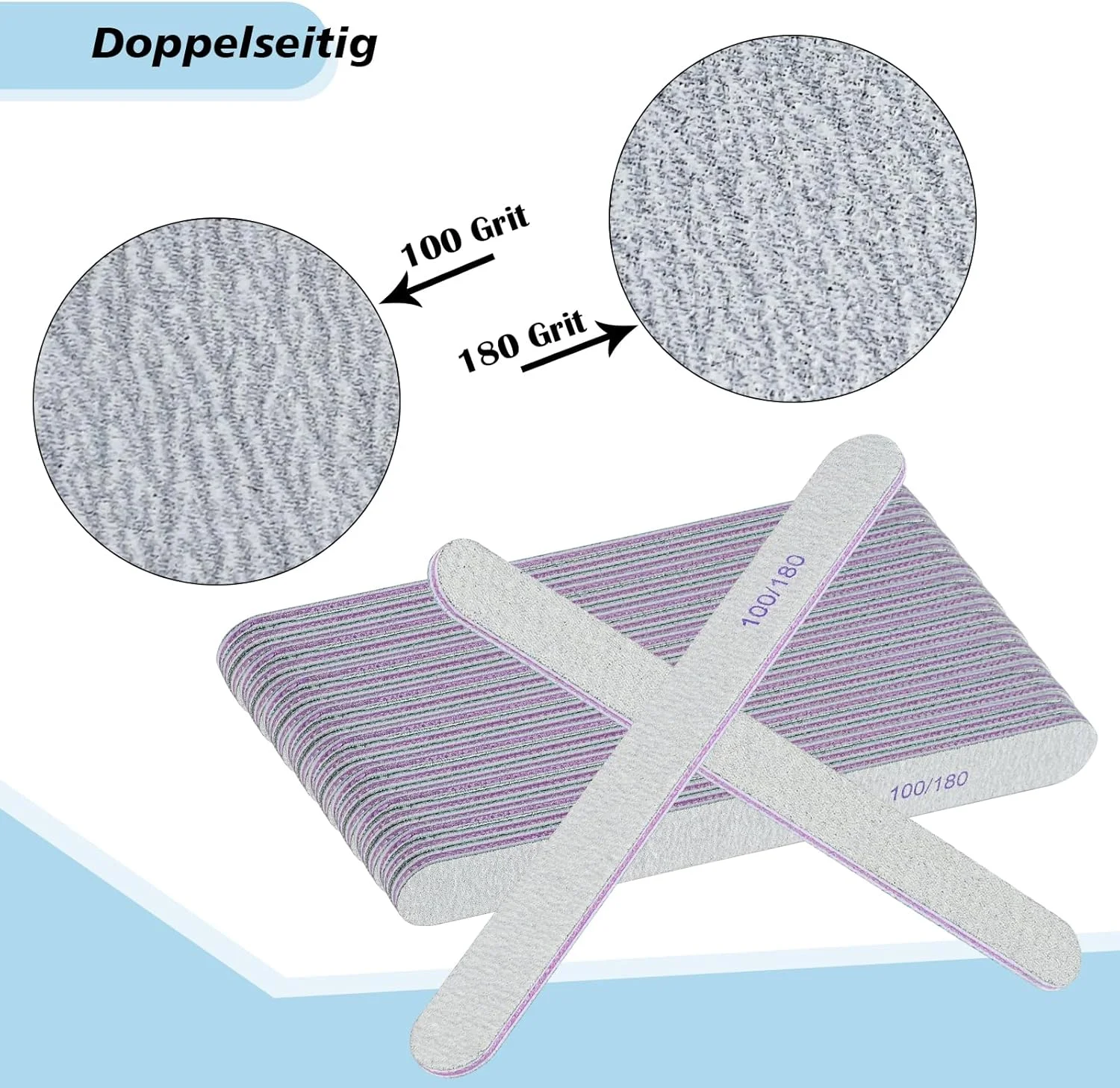 بسته 25 عددی سوهان ناخن قابل استفاده مجدد، سوهان ناخن دو طرفه با درجه زبری 100/180 برای ناخن های ژلی و ناخن های اکریلیک، ابزار مانیکور برای استفاده در سالن و منزل (خاکستری-C، عدد، 25، درجه زبری 100/180) بسته 25 عددی سوهان ناخن قابل استفاده مجدد، سوهان ناخن دو طرفه با درجه زبری 100/180 برای ناخن های ژلی و ناخن های اکریلیک، ابزار مانیکور برای استفاده در سالن و منزل (خاکستری-C، عدد، 25، درجه زبری 100/180)