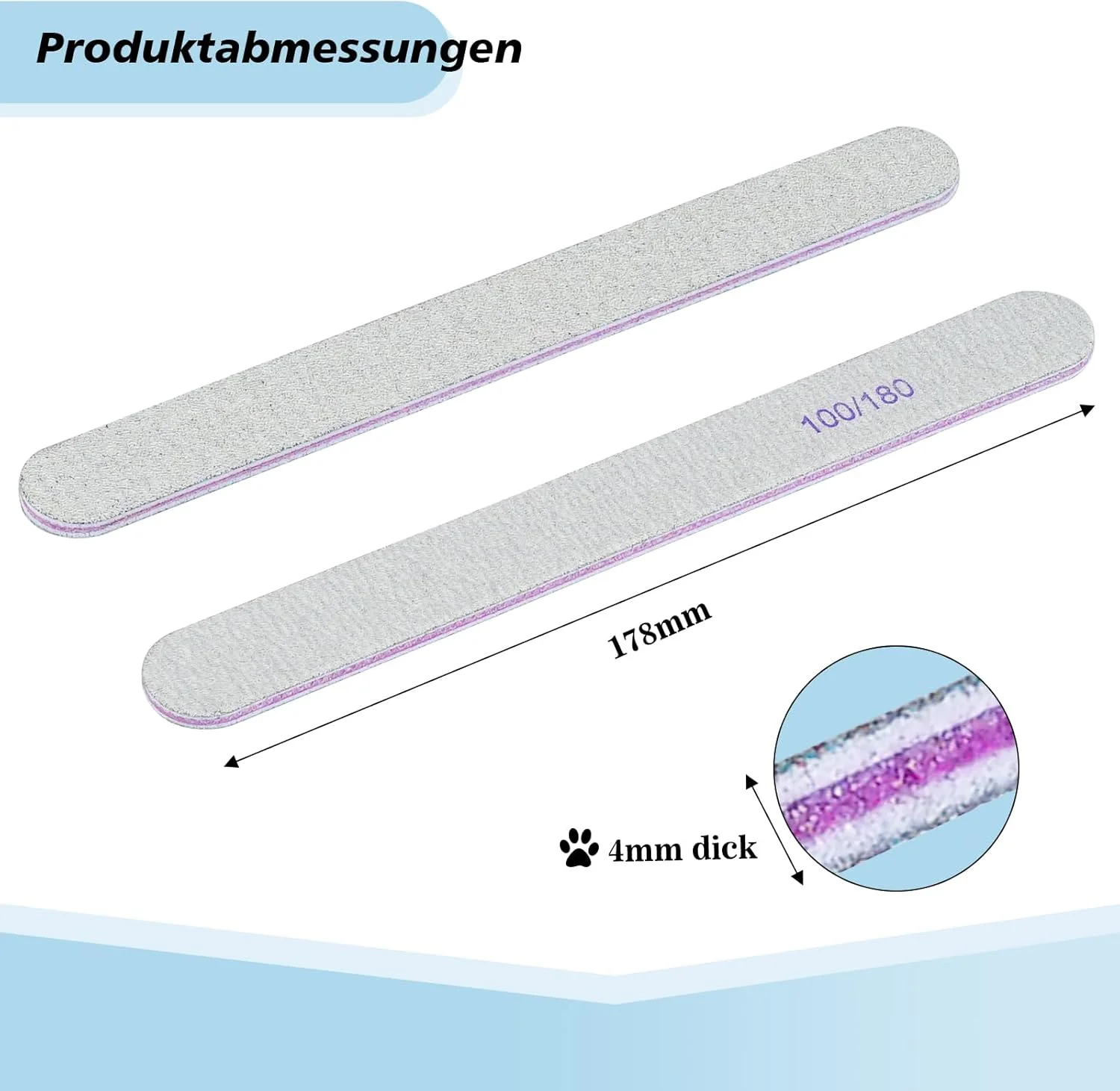 بسته 25 عددی سوهان ناخن قابل استفاده مجدد، سوهان ناخن دو طرفه با درجه زبری 100/180 برای ناخن های ژلی و ناخن های اکریلیک، ابزار مانیکور برای استفاده در سالن و منزل (خاکستری-C، عدد، 25، درجه زبری 100/180) بسته 25 عددی سوهان ناخن قابل استفاده مجدد، سوهان ناخن دو طرفه با درجه زبری 100/180 برای ناخن های ژلی و ناخن های اکریلیک، ابزار مانیکور برای استفاده در سالن و منزل (خاکستری-C، عدد، 25، درجه زبری 100/180)
