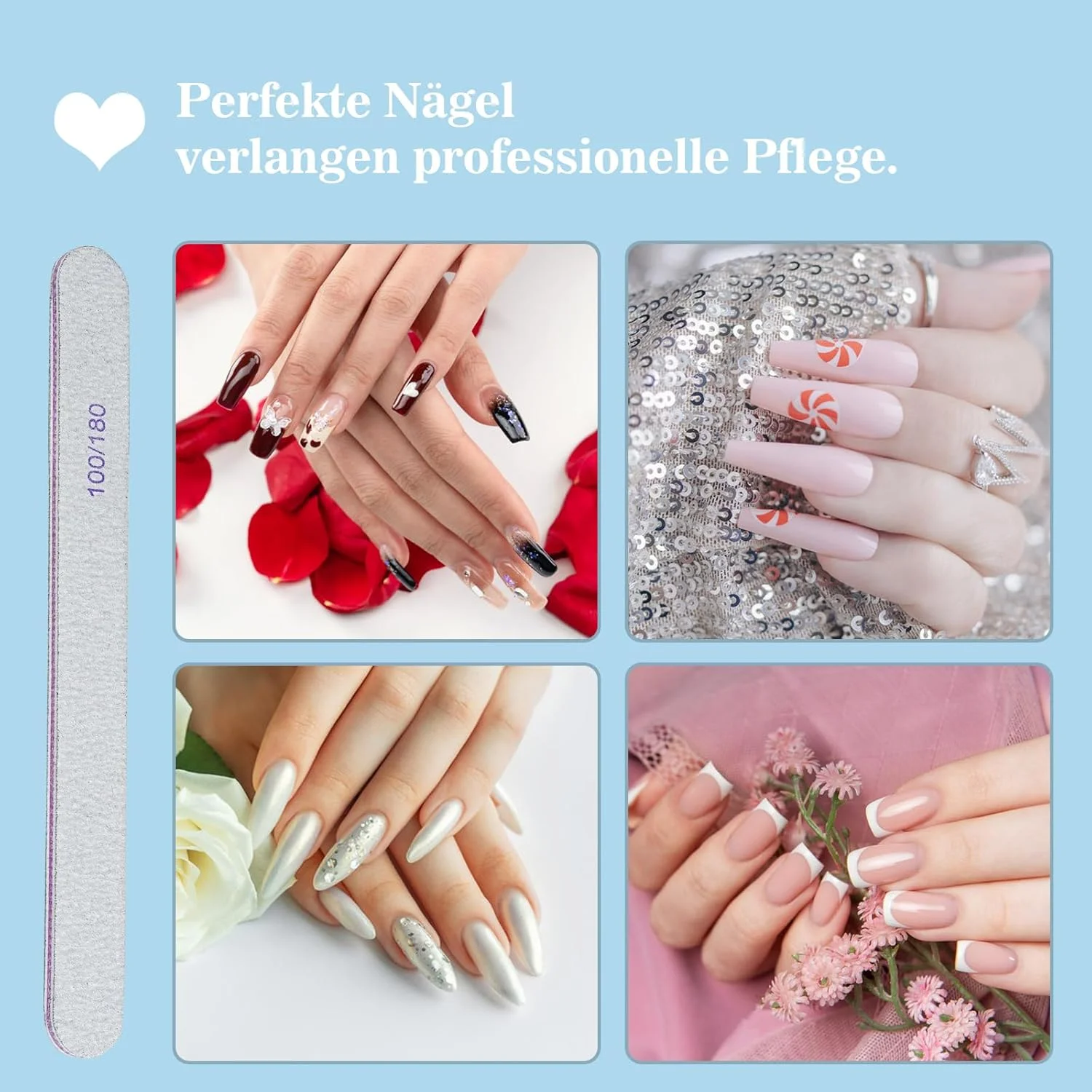 بسته 25 عددی سوهان ناخن قابل استفاده مجدد، سوهان ناخن دو طرفه با درجه زبری 100/180 برای ناخن های ژلی و ناخن های اکریلیک، ابزار مانیکور برای استفاده در سالن و منزل (خاکستری-C، عدد، 25، درجه زبری 100/180) بسته 25 عددی سوهان ناخن قابل استفاده مجدد، سوهان ناخن دو طرفه با درجه زبری 100/180 برای ناخن های ژلی و ناخن های اکریلیک، ابزار مانیکور برای استفاده در سالن و منزل (خاکستری-C، عدد، 25، درجه زبری 100/180)