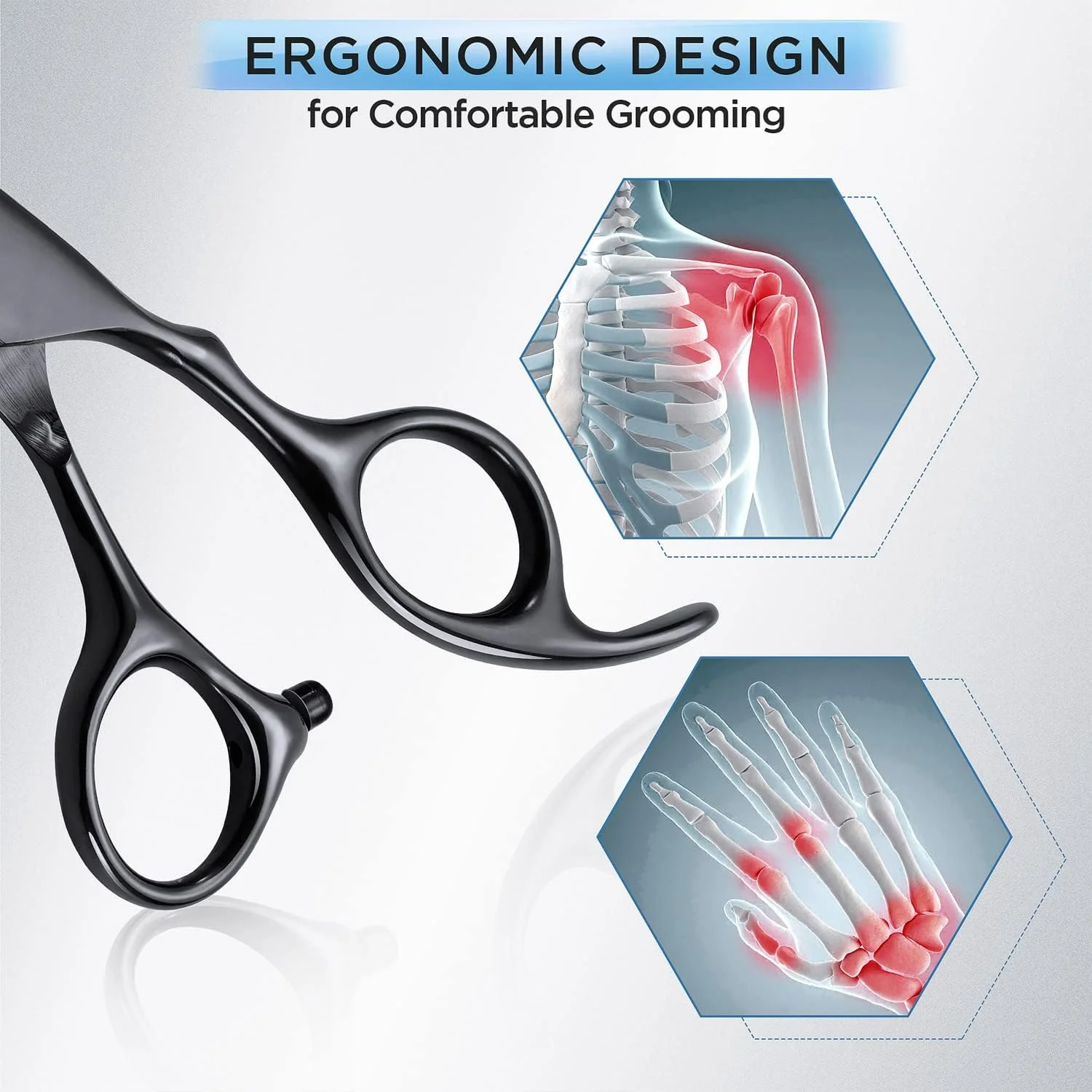 ست قیچی آرایشگری سگ Gimars، فولاد ضد زنگ 7.0 اینچی، 6 در 1 حرفه ای، شامل قیچی های صاف، پیتاژ و منحنی با روکش تیتانیوم 4CR و شانه، مناسب برای آرایش سگ و گربه ست قیچی آرایشگری سگ Gimars، فولاد ضد زنگ 7.0 اینچی، 6 در 1 حرفه ای، شامل قیچی های صاف، پیتاژ و منحنی با روکش تیتانیوم 4CR و شانه، مناسب برای آرایش سگ و گربه