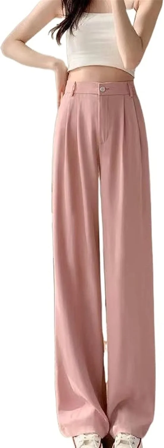 شلوار زنانه GIFYY رنگ ثابت، شلوار زنانه کمر بلند مناسب رفت و آمد، شلوار راسته پلیسه دار باریک، نسخه کره ای، شلوار گشاد با پاچه های پهن (رنگ: آبی تیره، سایز: M) شلوار زنانه GIFYY رنگ ثابت، شلوار زنانه کمر بلند مناسب رفت و آمد، شلوار راسته پلیسه دار باریک، نسخه کره ای، شلوار گشاد با پاچه های پهن (رنگ: آبی تیره، سایز: M)