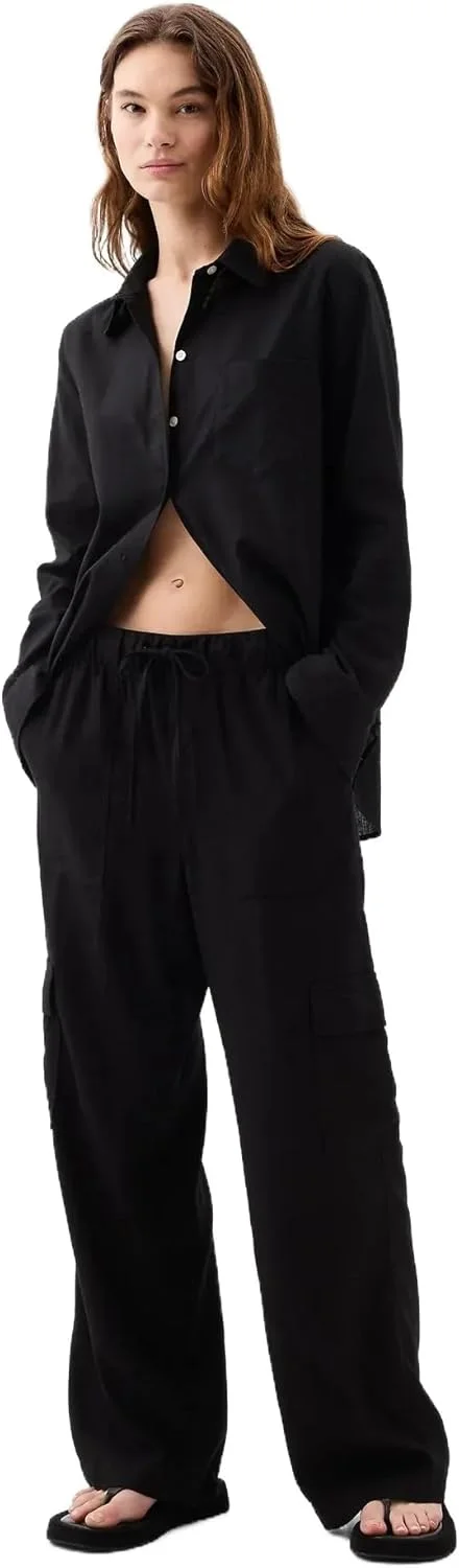 شلوار زنانه گپ مدل V-linen Pull on Wl Yd شلوار زنانه گپ مدل V-linen Pull on Wl Yd