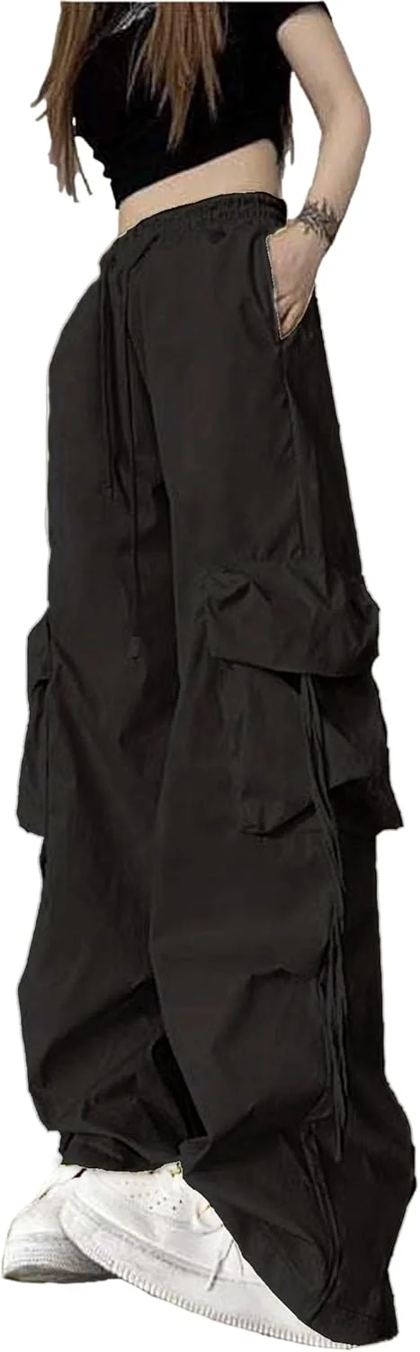 شلوار پالازو زنانه / شلوار کارگو زنانه کمر بلند استریت ور / شلوار گشاد پاچه پهن شلوار پالازو زنانه / شلوار کارگو زنانه کمر بلند استریت ور / شلوار گشاد پاچه پهن