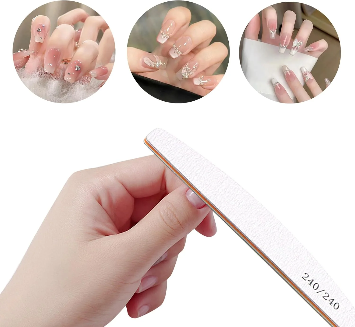 سوهان ناخن ژلی 30 عددی: سوهان ناخن حرفه ای دو طرفه 240/240 برای ناخن های ژلی، سالن و خانه سوهان ناخن ژلی 30 عددی: سوهان ناخن حرفه ای دو طرفه 240/240 برای ناخن های ژلی، سالن و خانه