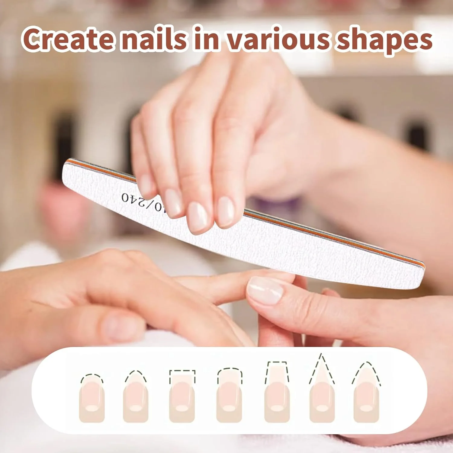 سوهان ناخن ژلی 30 عددی: سوهان ناخن حرفه ای دو طرفه 240/240 برای ناخن های ژلی، سالن و خانه سوهان ناخن ژلی 30 عددی: سوهان ناخن حرفه ای دو طرفه 240/240 برای ناخن های ژلی، سالن و خانه
