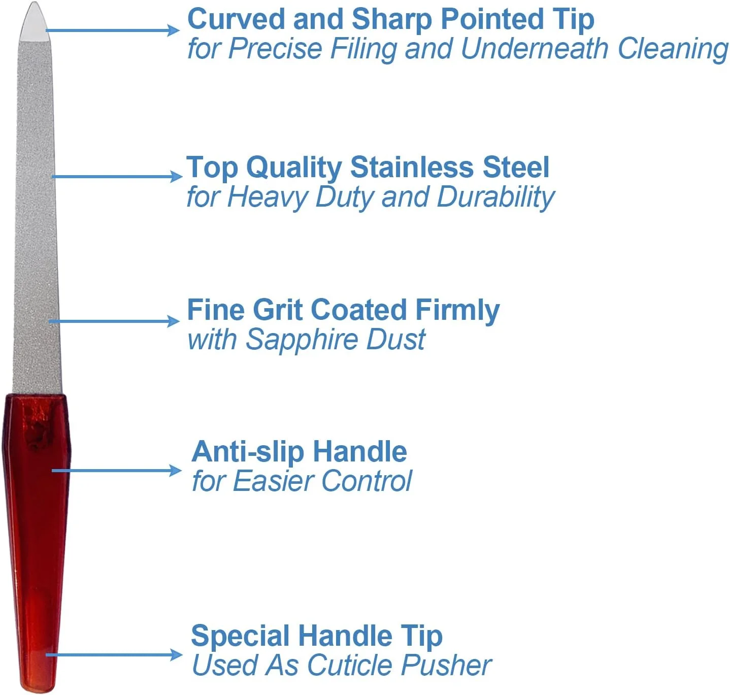 سوهان ناخن فلزی (6 عدد)، سوهان ناخن استیل ضد زنگ برای ناخن های طبیعی، سوهان ناخن شمشیری با نوک تیز و دسته ضد لغزش، سوهان ناخن الماسه زنانه با دانه های یاقوت کبود سوهان ناخن فلزی (6 عدد)، سوهان ناخن استیل ضد زنگ برای ناخن های طبیعی، سوهان ناخن شمشیری با نوک تیز و دسته ضد لغزش، سوهان ناخن الماسه زنانه با دانه های یاقوت کبود