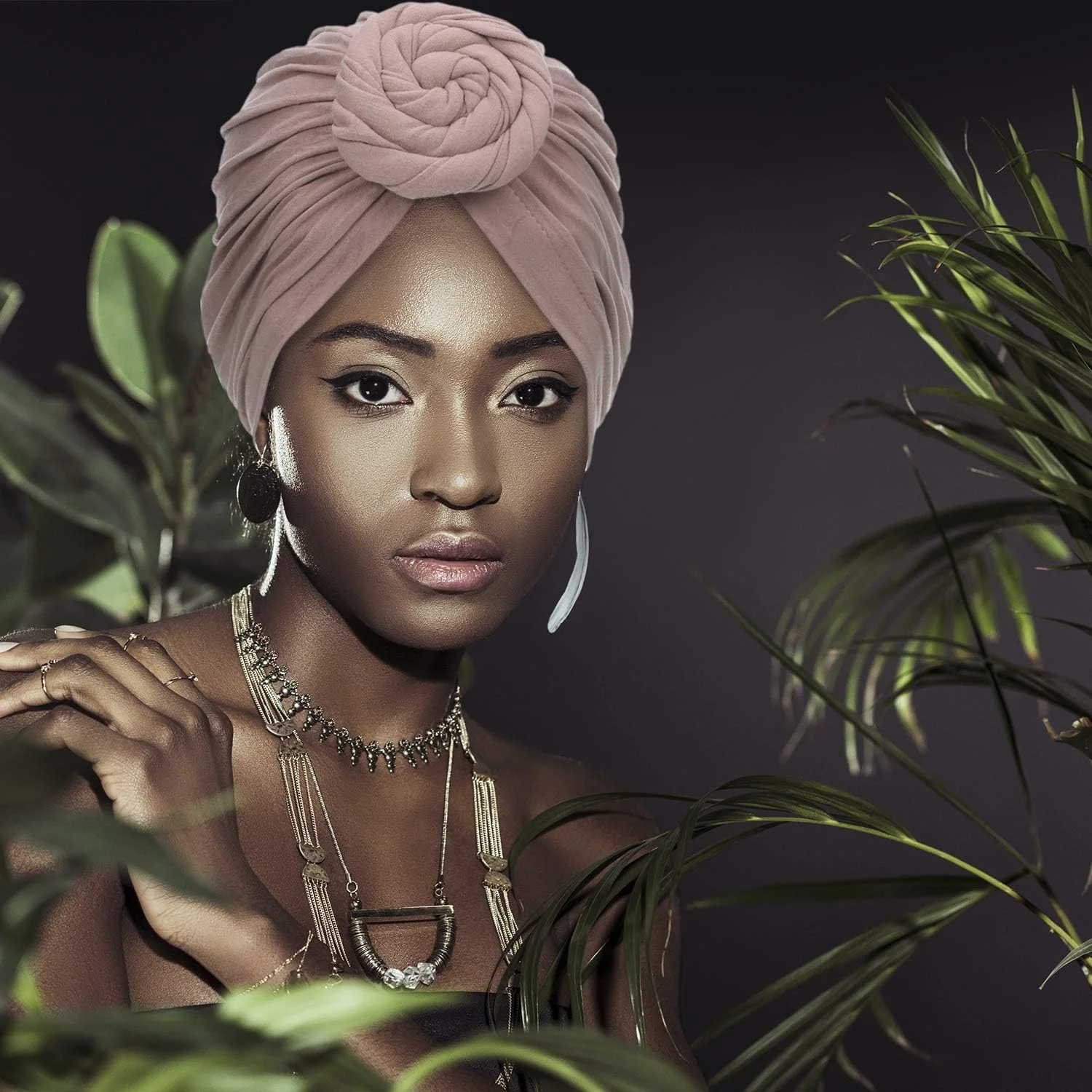 ساتینیور 6 عدد کلاه عمامه زنانه آفریقایی گره دار طرح گل