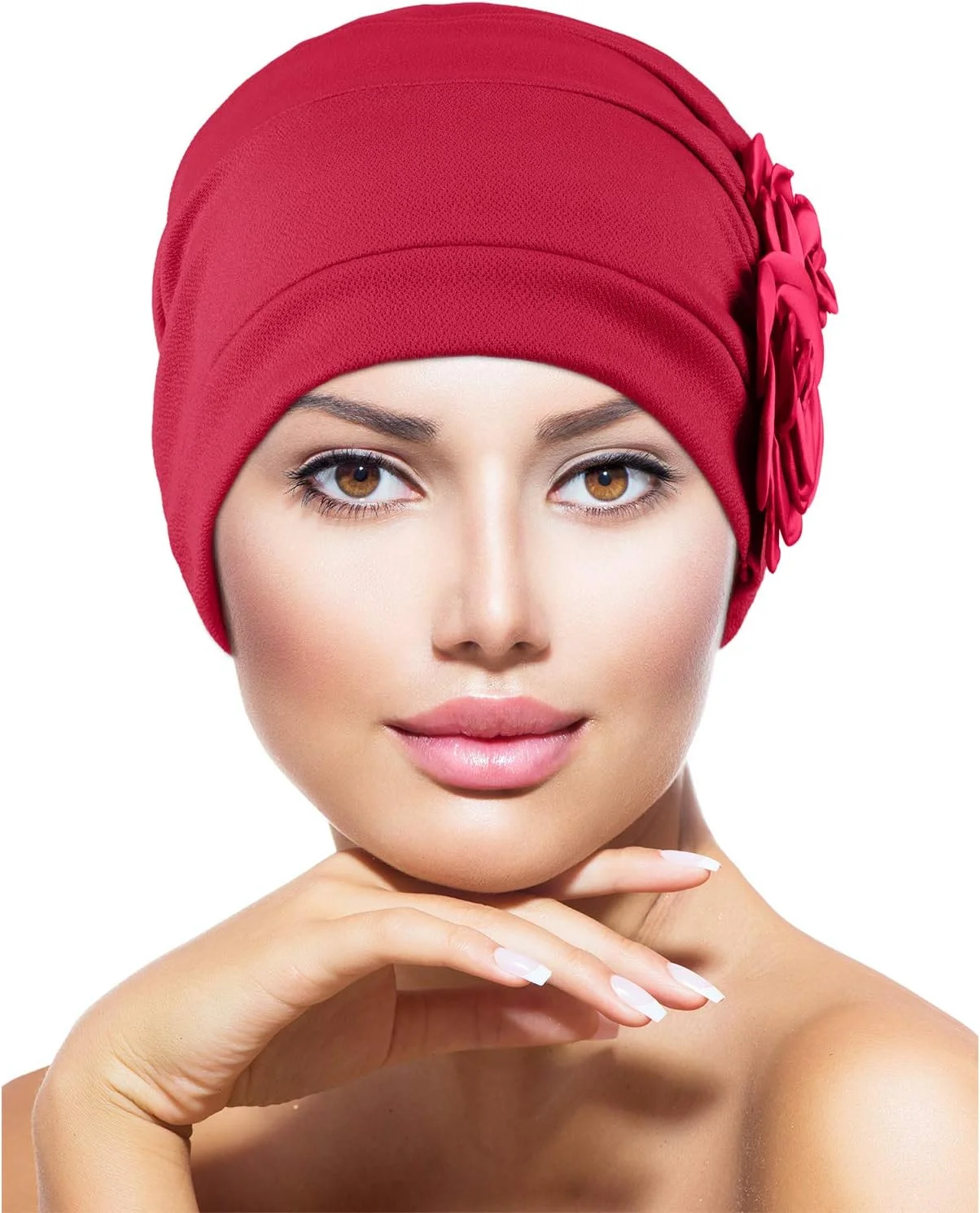 ست 6 عددی کلاه عمامه زنانه طرح گل، کلاه بافتنی وینتیج، روسری سر، کلاه سر الاستیک