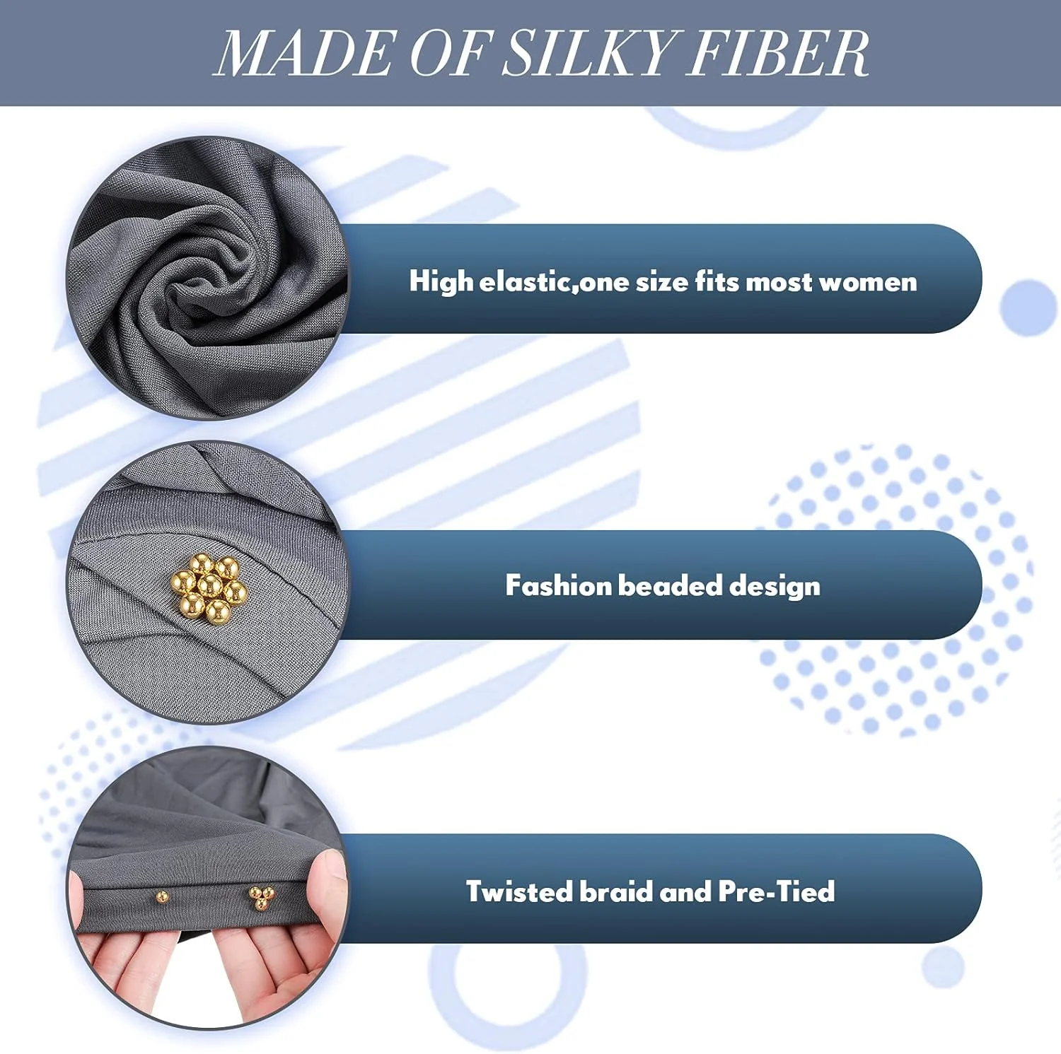 6 عدد کلاه عمامه زنانه آفریقایی، کلاه های پیچ بافته شده و مهره دار با کش