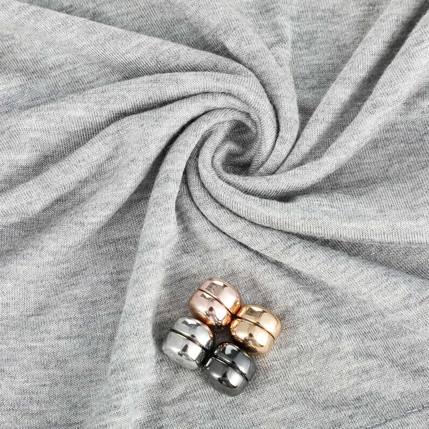 ساتینیور 4 عدد روسری حجاب زنانه، کلاه زیر حجاب مشکی خاکستری سفید، کلاه زیر روسری کشی، لوله حجاب با سنجاق حجاب مغناطیسی